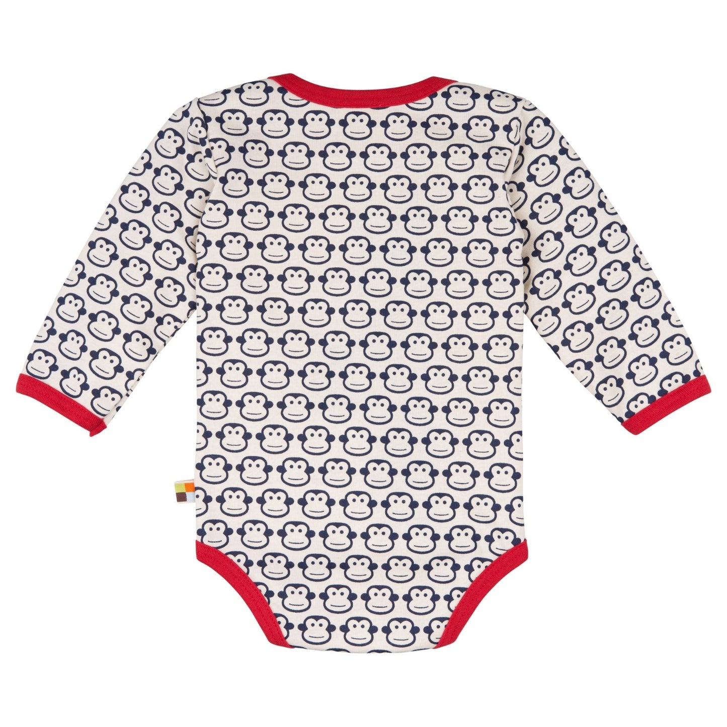 Loud + Proud Monkeys | Navy Blue | Long Sleeve Body | GOTS Organic Cotton | Baby Bodysuit | Back | BeoVERDE Ireland