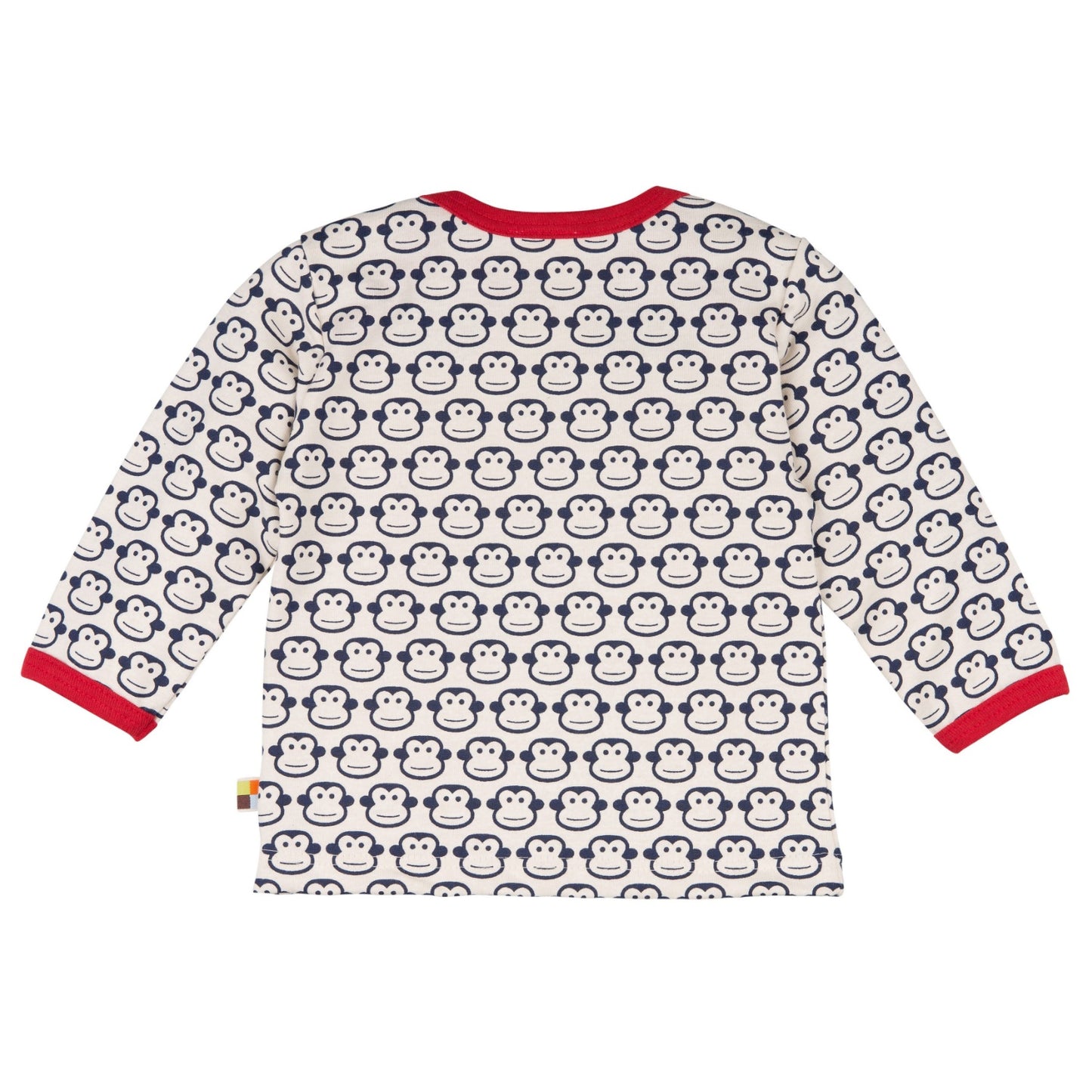 Loud + Proud Monkey | Navy Blue | Long Sleeve Baby Top | GOTS Organic Cotton | Baby Bodysuit | Back | BeoVERDE Ireland