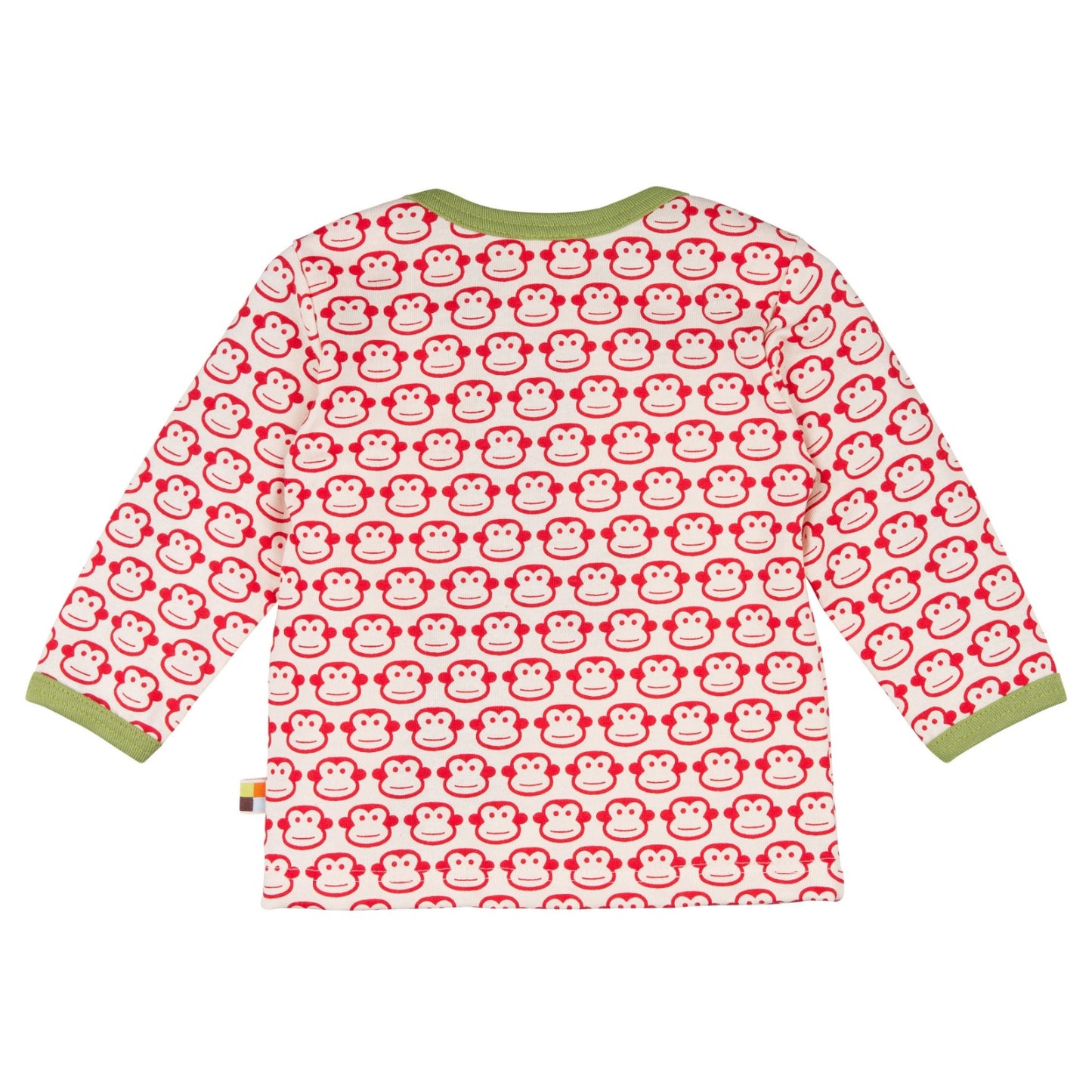 Loud + Proud Monkey | Long Sleeve Baby Top | GOTS Organic Cotton | Back | BeoVERDE Ireland