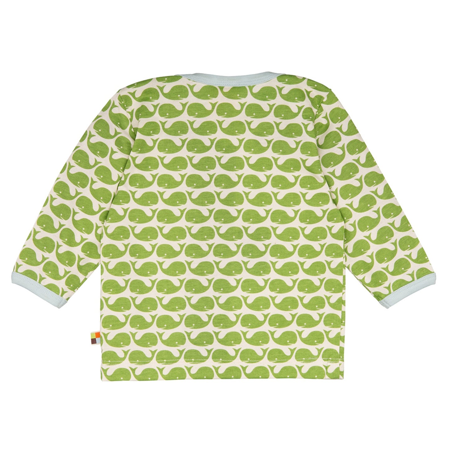 Loud + Proud Whale | Long Sleeve Baby Top | GOTS Organic Cotton | Back | BeoVERDE Ireland