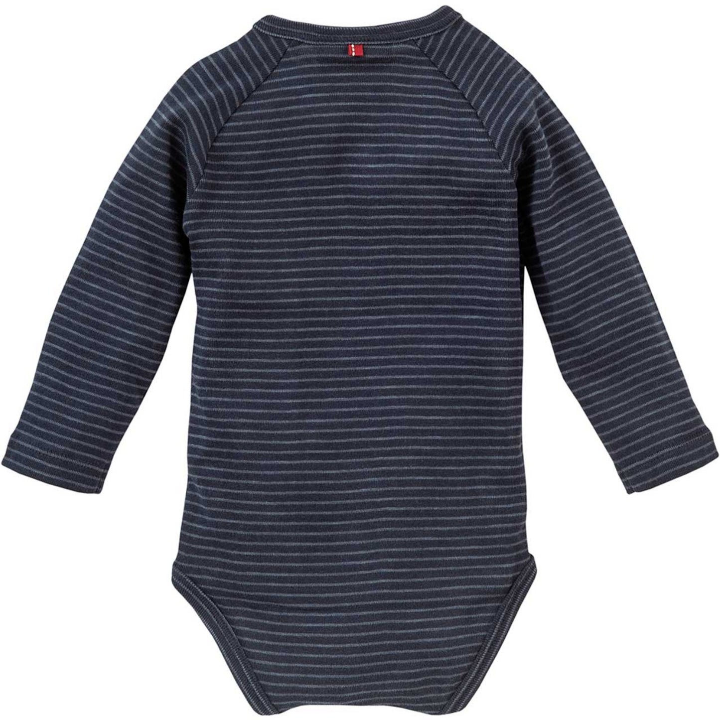 People WEAR ORGANIC Navy Stripes | Long Sleeve Kimono Body | GOTS Organic Cotton | Baby Bodysuit | Back | BeoVERDE Ireland