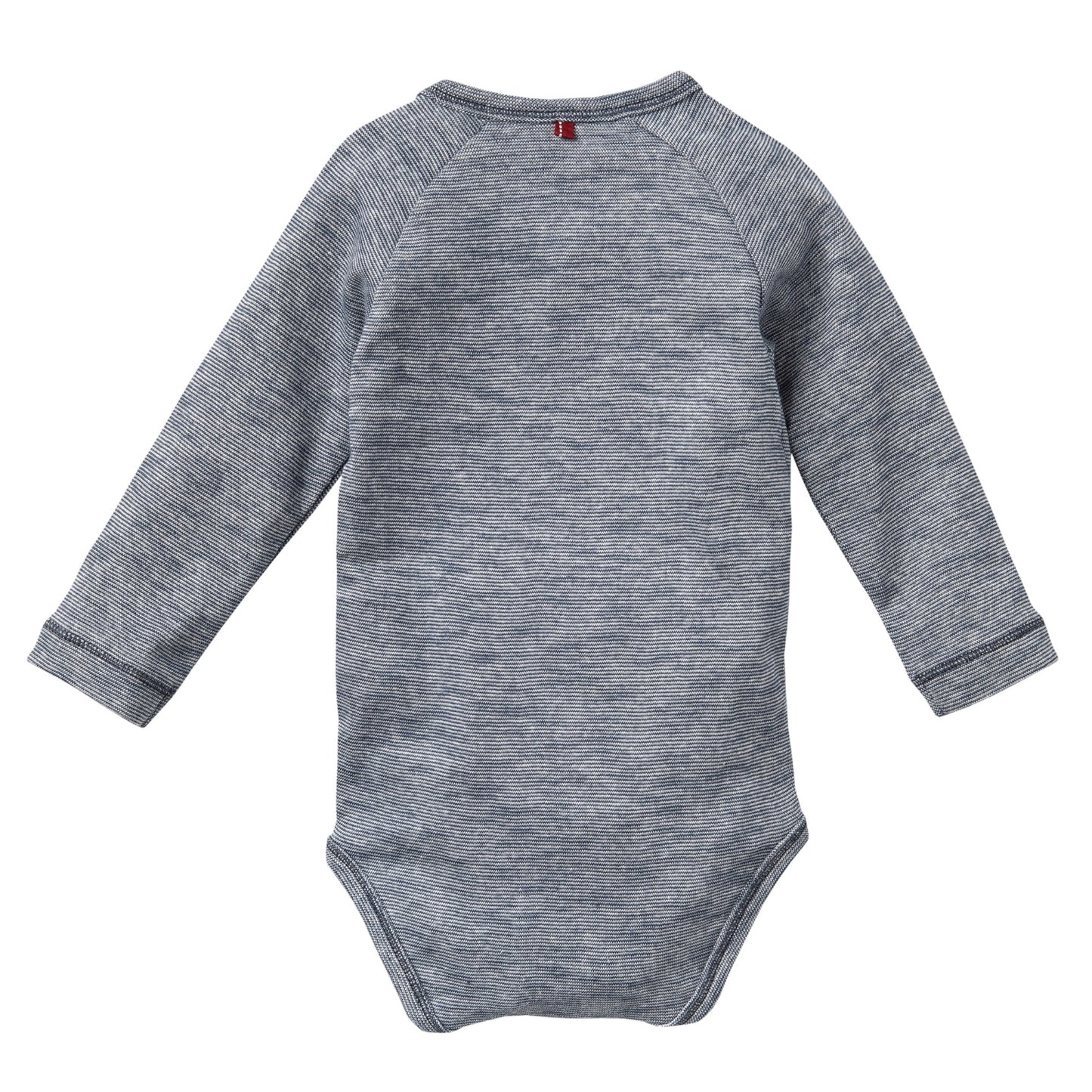 People WEAR ORGANIC Speckled Navy Blue | Long Sleeve Kimono Body | GOTS Organic Cotton | Baby Bodysuit | Back | BeoVERDE Ireland