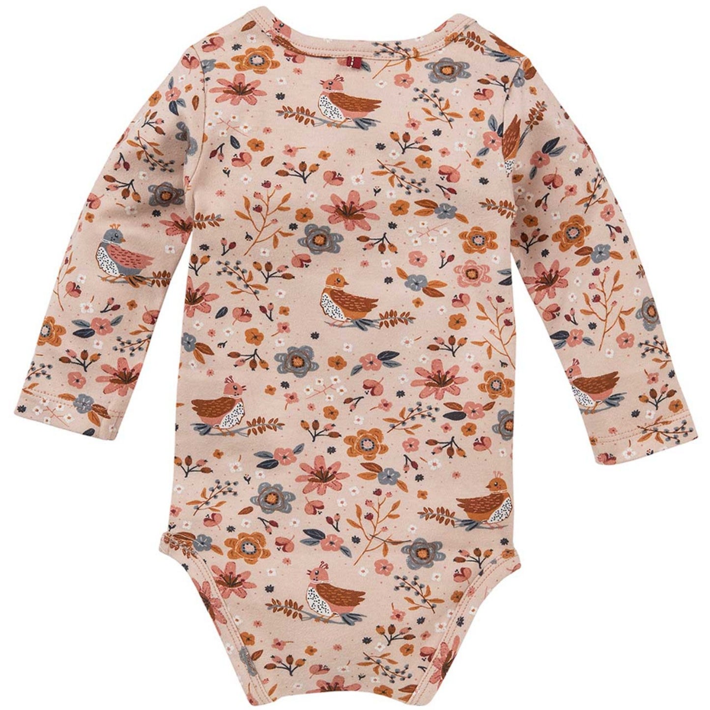 Birds & Flowers | Long Sleeve Baby Bodysuit | GOTS Organic Cotton