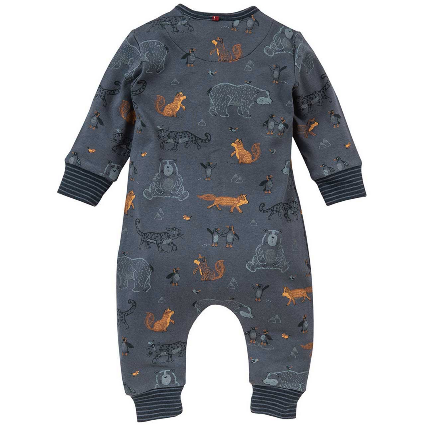 People WEAR ORGANIC Wild Animals | Babygrow Sleepsuit | GOTS Organic Cotton | Back | BeoVERDE Ireland