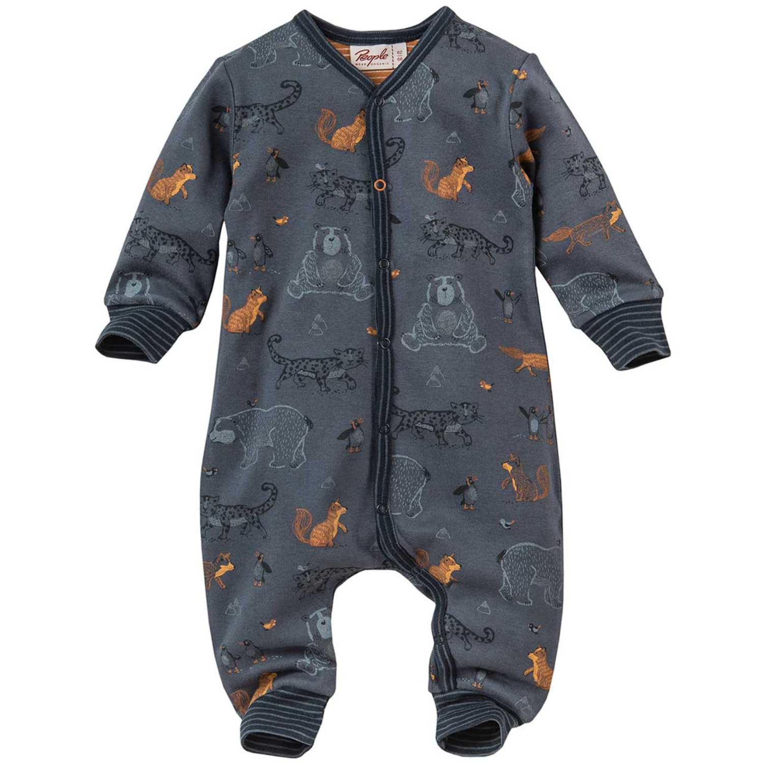 Buy People WEAR ORGANIC Wild Animals with Collar Babygrow at