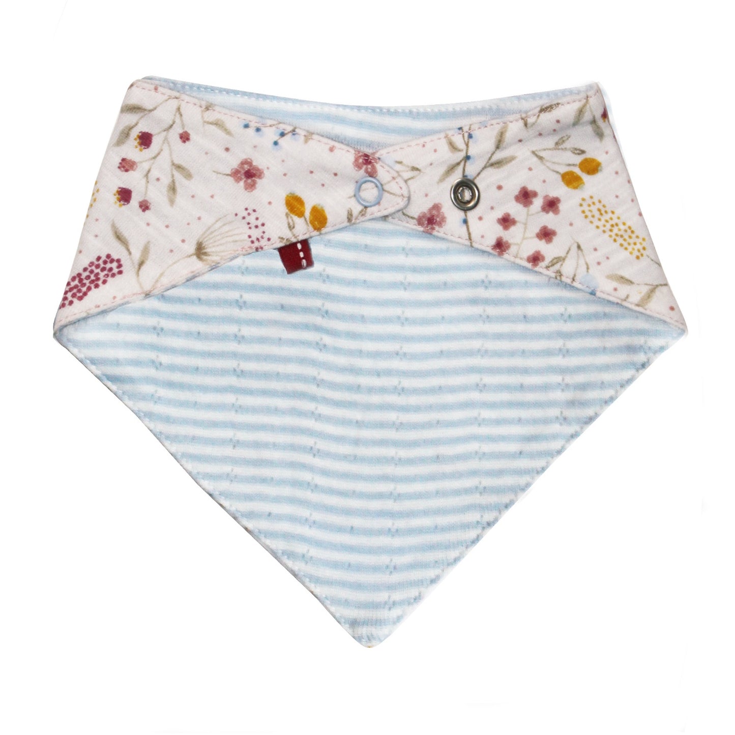 People WEAR ORGANIC Flower Meadow | Reversible Bandana Bib | GOTS Organic Cotton | Back: Flower Meadow | BeoVERDE Ireland