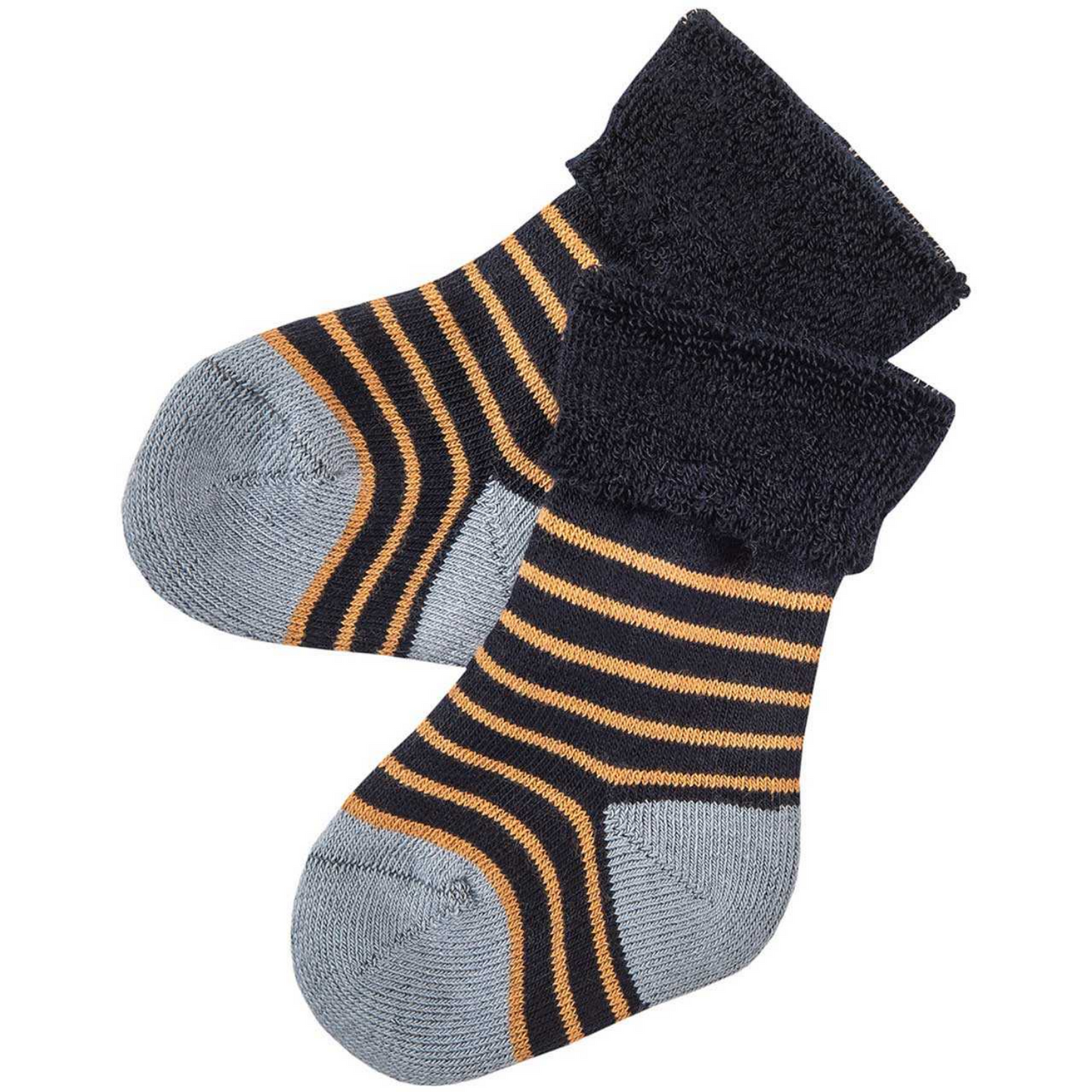 People WEAR ORGANIC Cinnamon Stripes | Terry Cotton Baby Cuff Socks | GOTS Organic Cotton | BeoVERDE Ireland