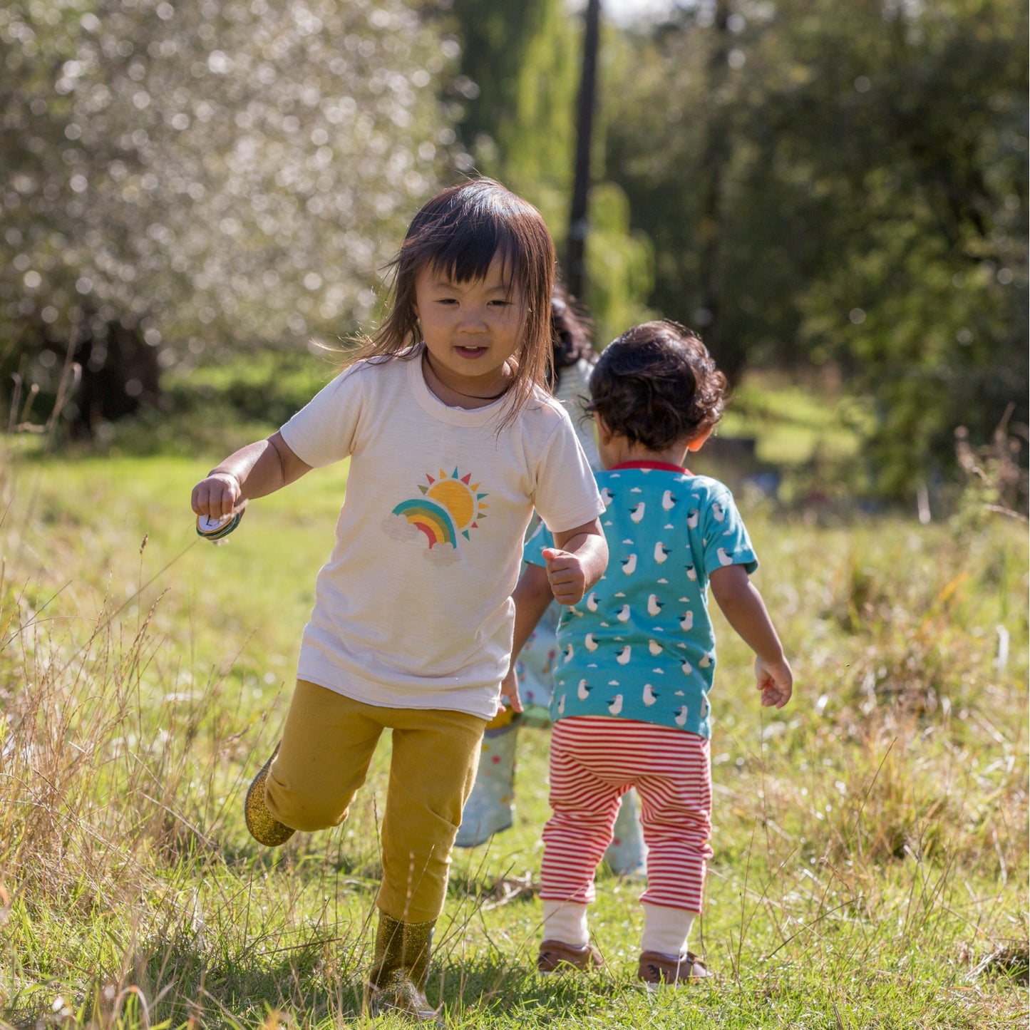 Sun And The Rainbow | Short Sleeve Baby T-Shirt | GOTS Organic Cotton