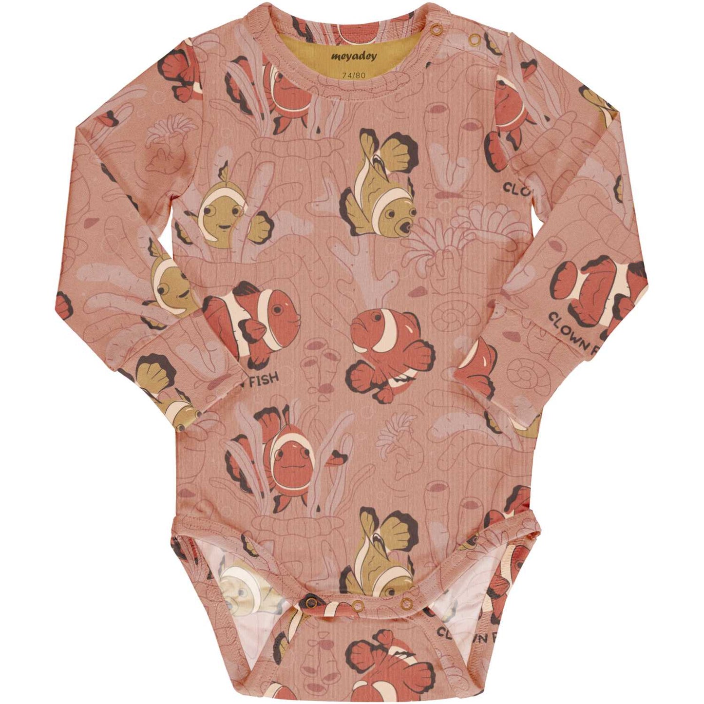 Clown Fish Glory | Long Sleeve Baby Bodysuit | GOTS Organic Cotton