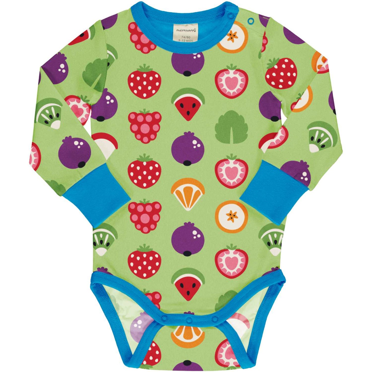 Fruit | Long Sleeve Baby Bodysuit | GOTS Organic Cotton