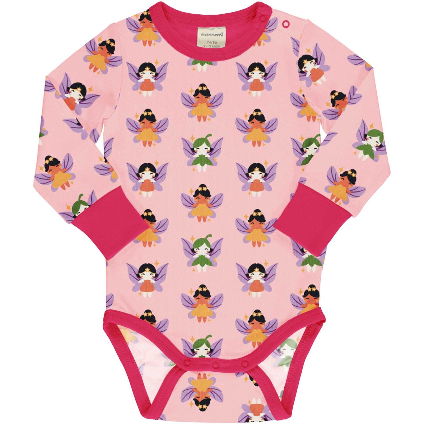 Maxomorra Fairy Long Sleeve Body | GOTS Organic Cotton | Baby Bodysuit | Front | BeoVERDE Ireland