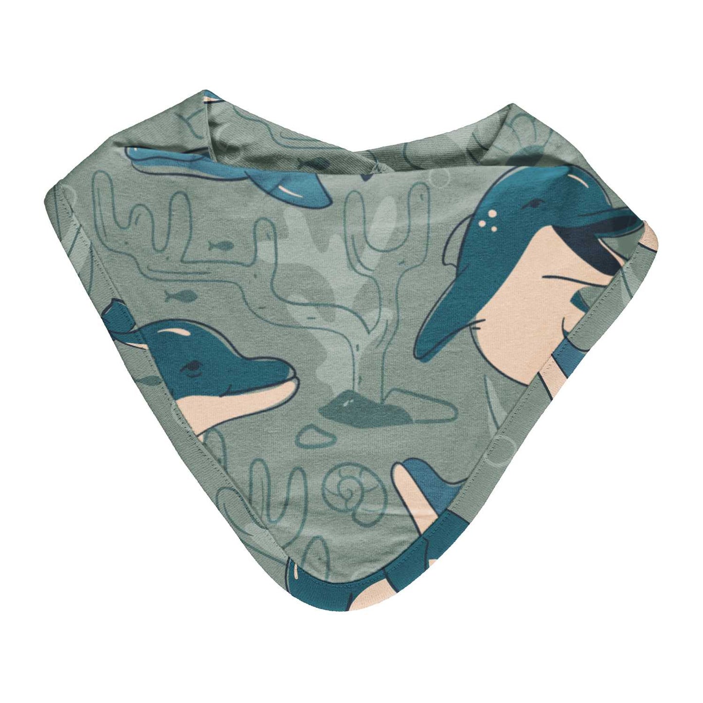 Dashing Dolphin | Dribble Bib | GOTS Organic Cotton