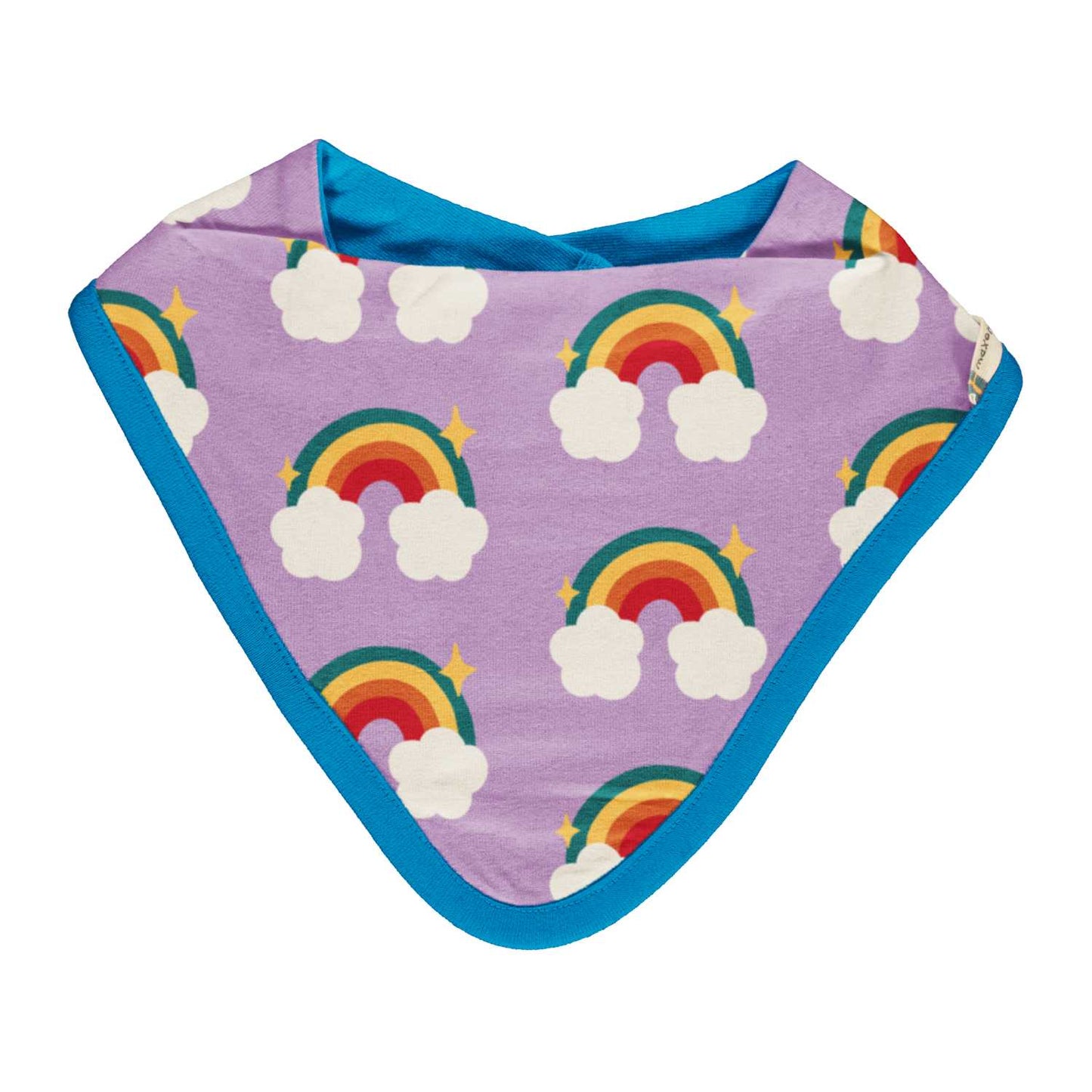 Maxomorra Rainbow Dribble Bib | GOTS Organic Cotton | Front | BeoVERDE Ireland