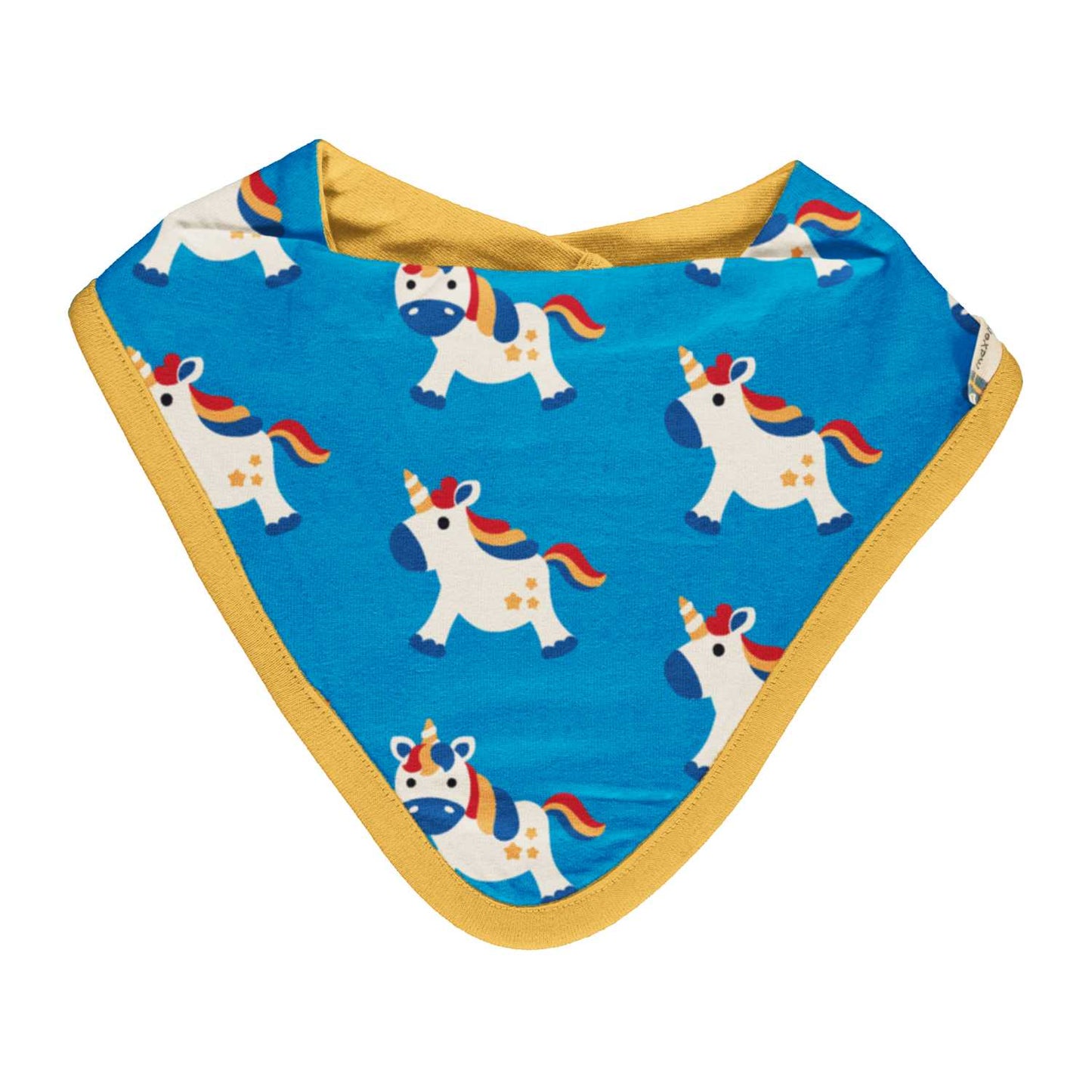 Maxomorra Unicorn Dribble Bib | GOTS Organic Cotton | Front | BeoVERDE Ireland