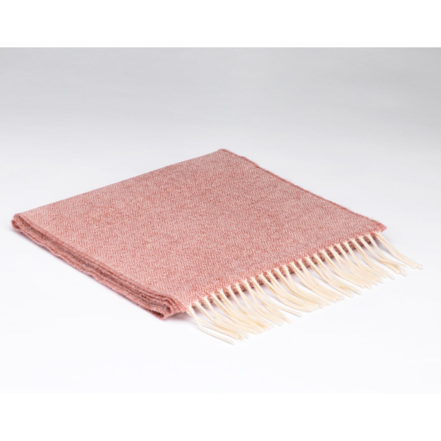 McNutt Merino Lambswool Irish Scarf | Blossom Herringbone | Front View | BeoVERDE Ireland