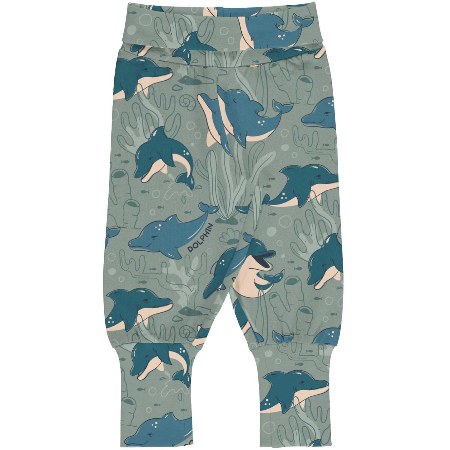 Dashing Dolphin | Baby & Toddler Rib Pants | GOTS Organic Cotton