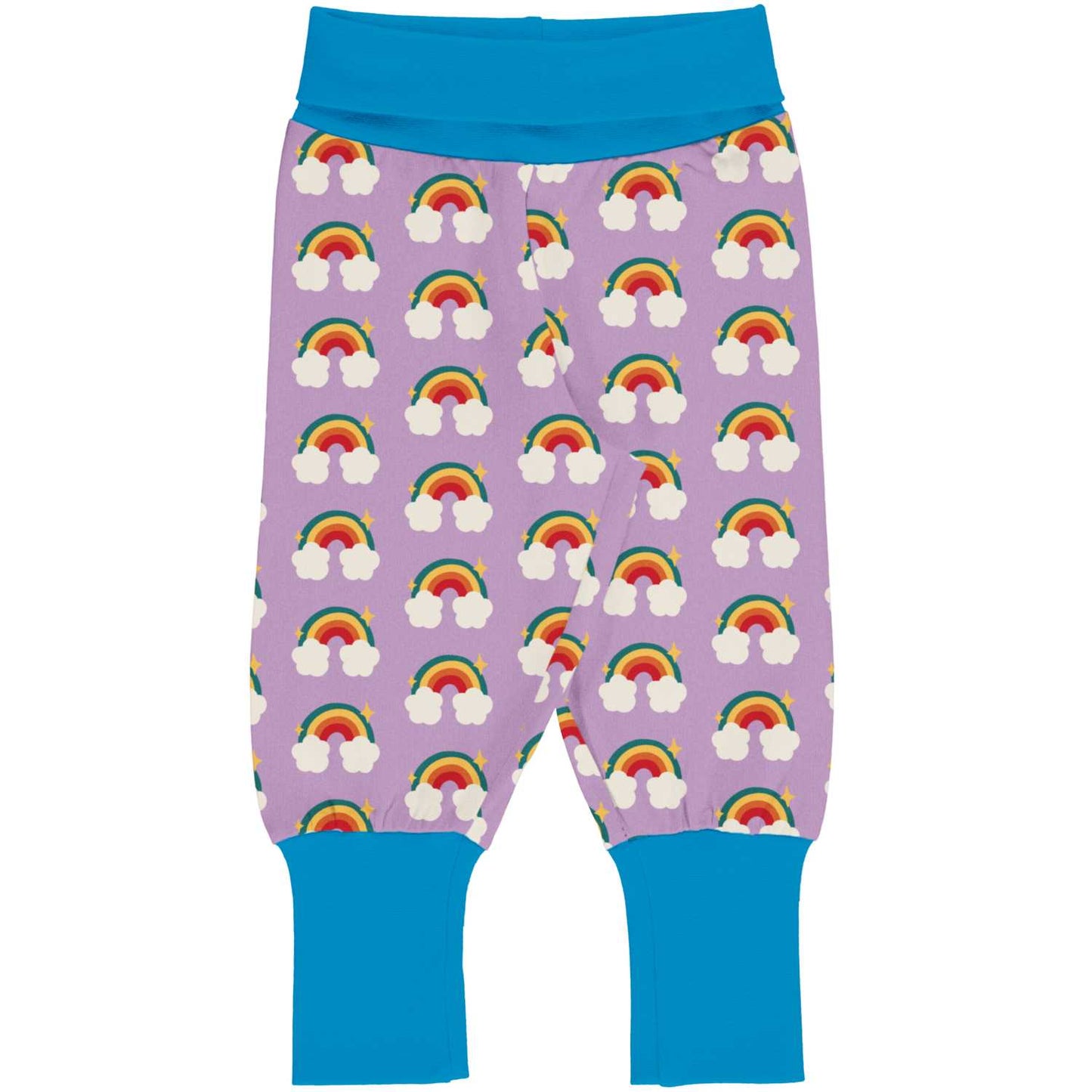 Maxomorra Rainbow Baby Rib Pants | GOTS Organic Cotton | Front | BeoVERDE Ireland