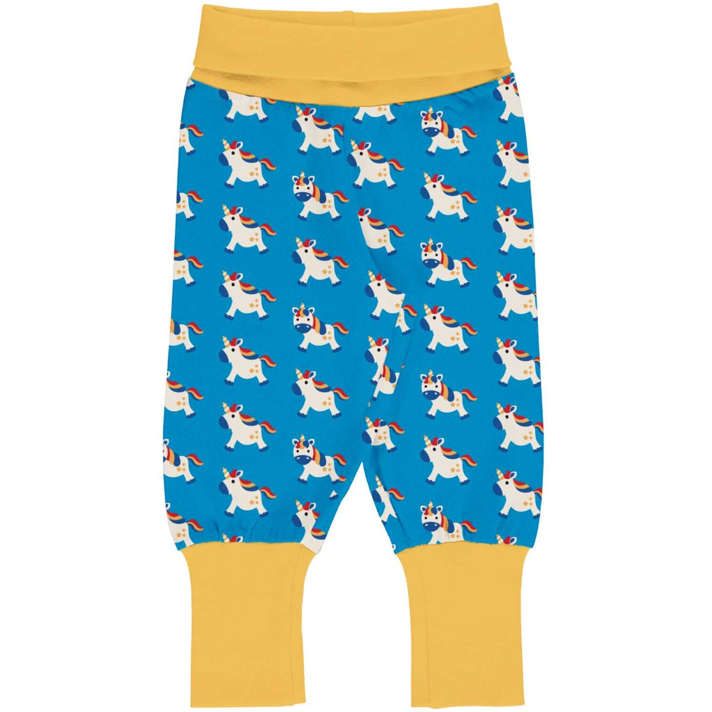 Maxomorra Unicorn Baby Rib Pants | GOTS Organic Cotton | Front | BeoVERDE Ireland