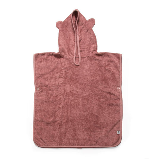 Milo - Blossom Pink | Terry Cotton Hooded Poncho Towel for Babies & Toddlers | GOTS Organic Cotton | BeoVERDE Ireland
