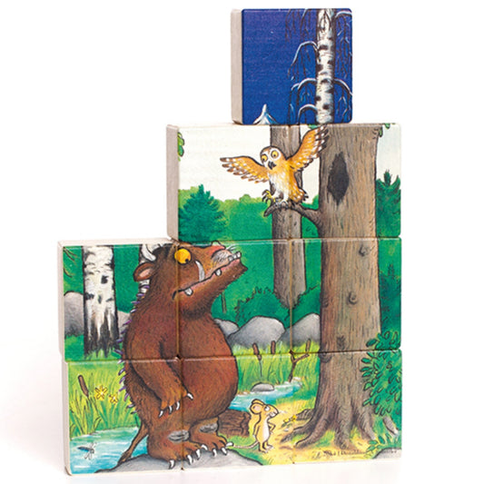 Gruffalo 9 Wooden Blocks Puzzle | Wooden Toddler Activity Toy | Bajo | Front View | BeoVERDE.ie