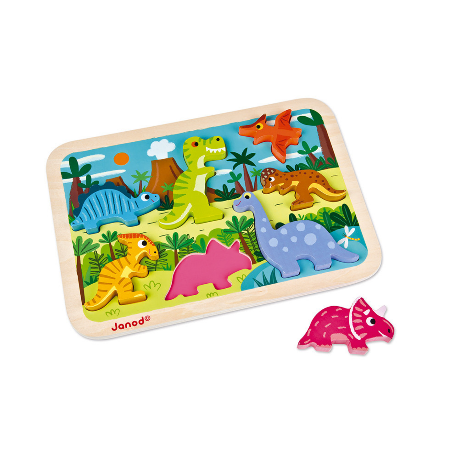 Buy Janod Dinosaurs Chunky Puzzle for Kids at BeoVERDE Ireland