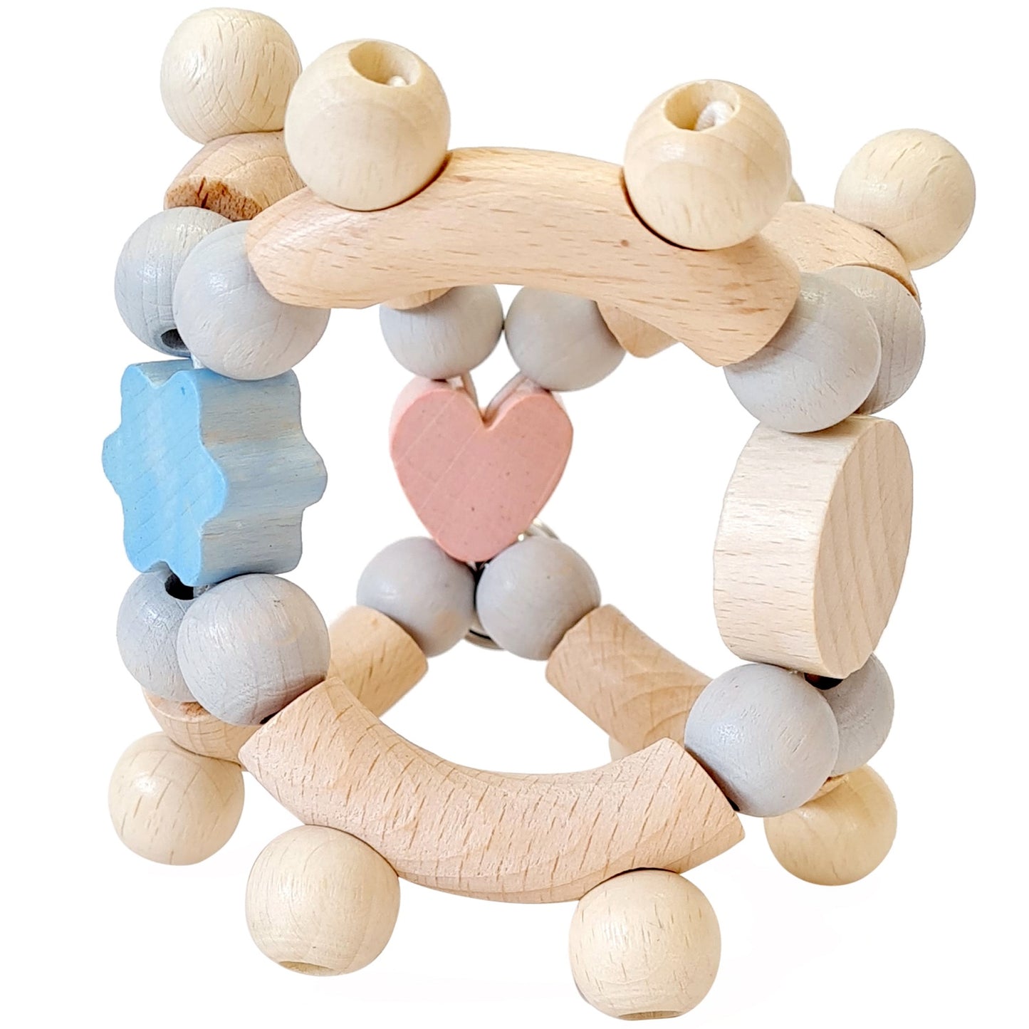 RingaRing | Rattle and Clutching Toy | Baby’s First Wooden Toy | Hess | Left Side | BeoVERDE.ie