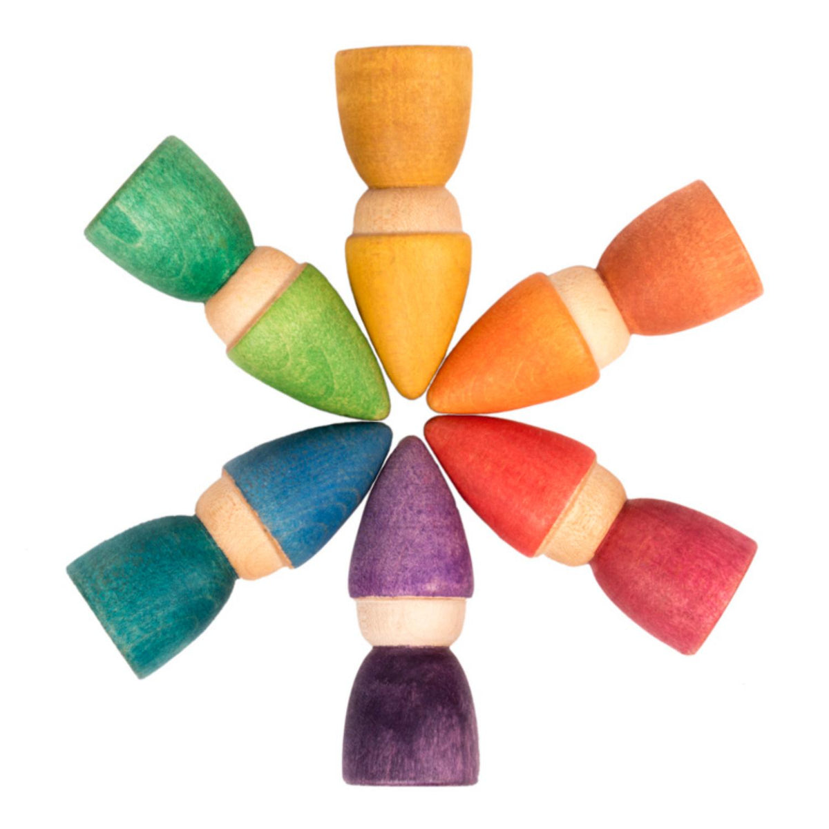 Grapat Rainbow Tomtens | Wooden Toys | Open-Ended Play Set | Circle | BeoVERDE.ie
