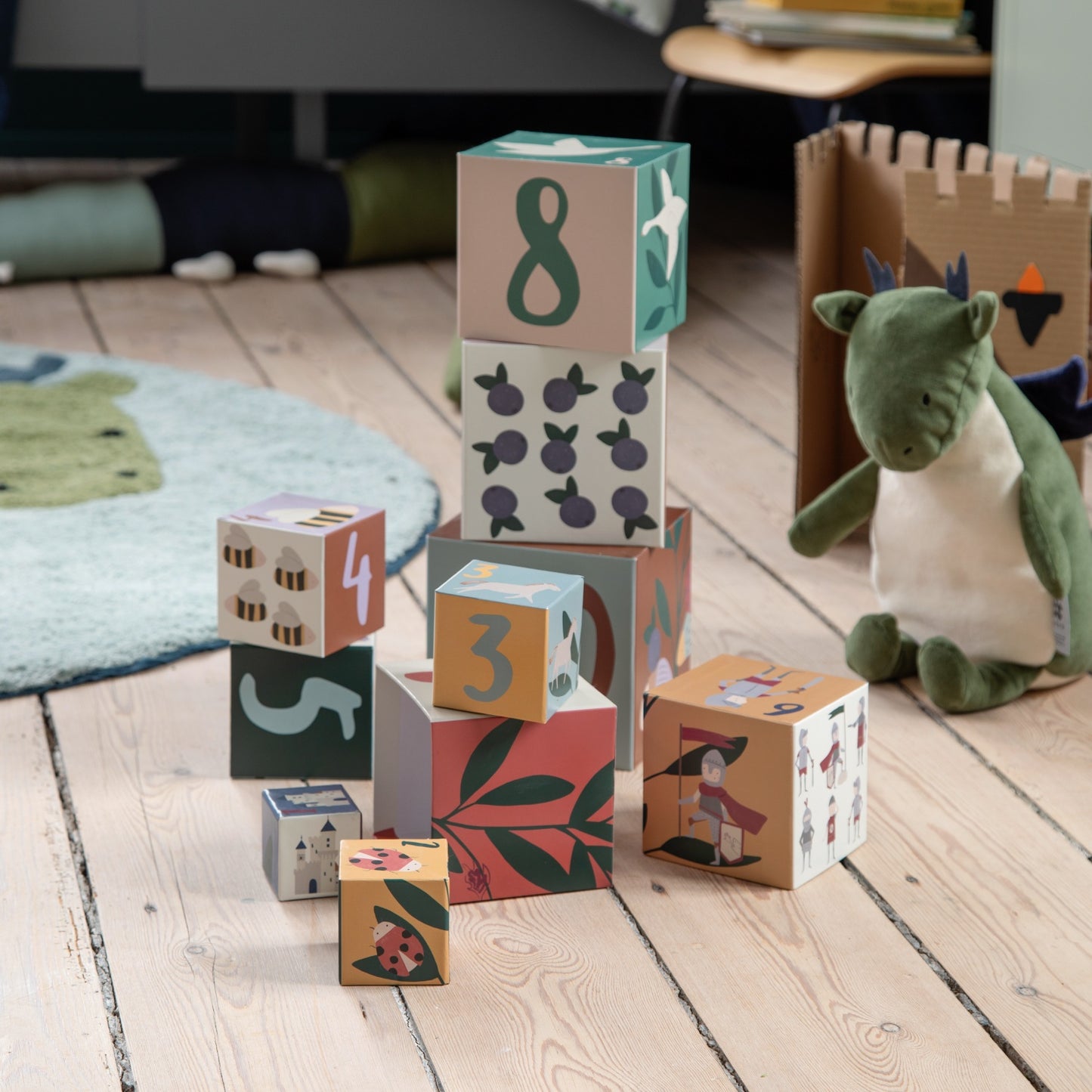 Sebra Stacking Cubes With Numbers | Dragon Tales and Pixie Land | Baby Activity Toy | BeoVERDE Ireland