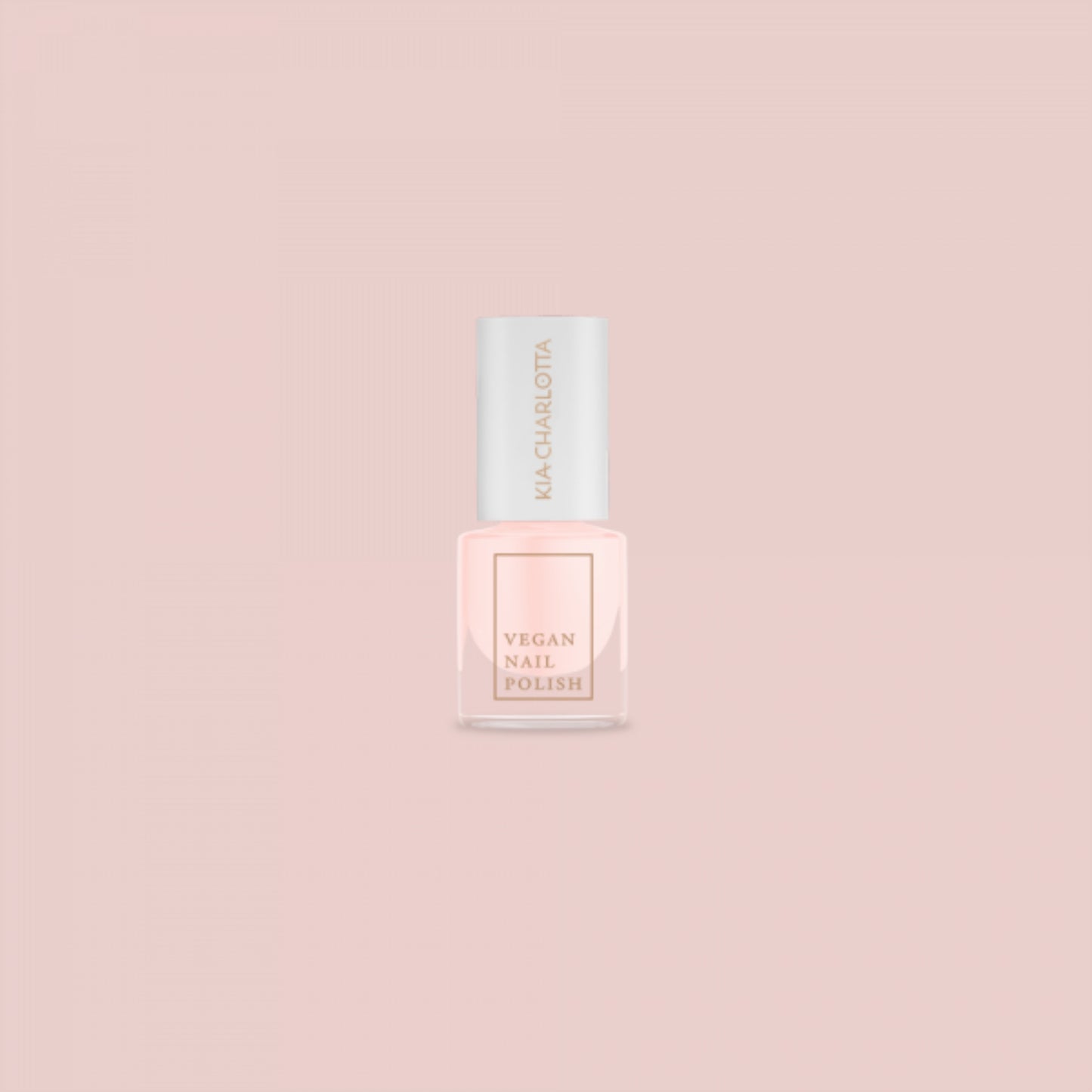 KIA CHARLOTTA Nail Polish Receive | Pearl Pink | Vegan Cruelty-Free 14-Free | Bottle & Coloured Background| BeoVERDE.ie