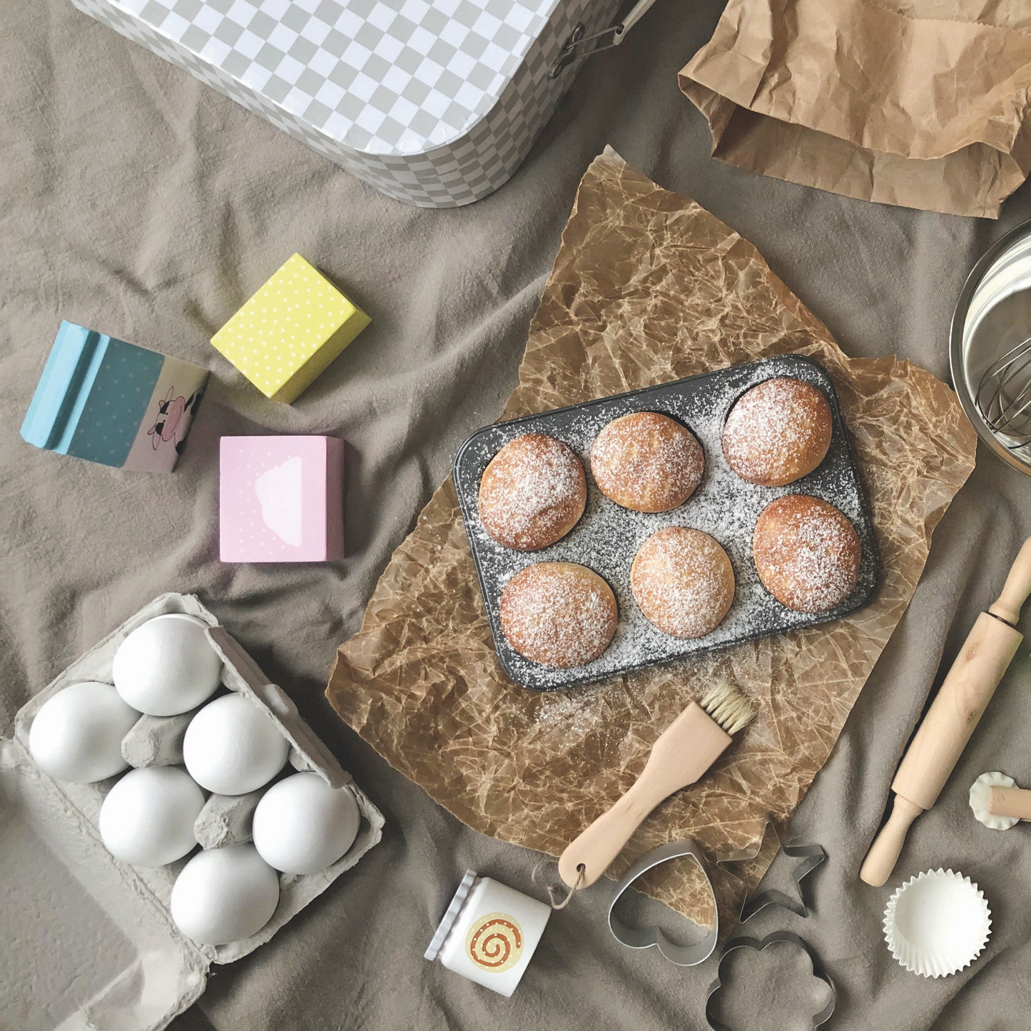 JaBaDaBaDo Baking Ingredients Set | Wooden Pretend Play Toys | Lifestyle - Baking | BeoVERDE.ie