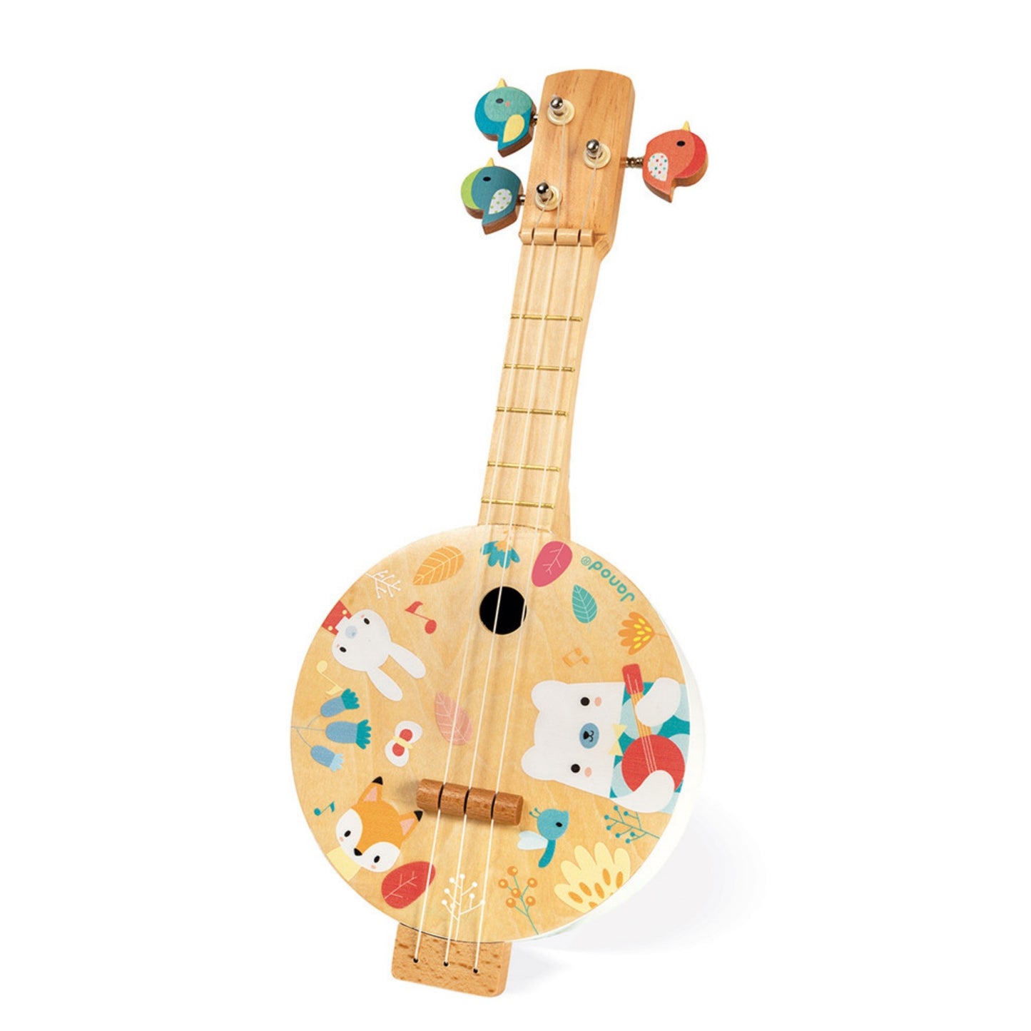 Janod Pure Bajo | Musical Toy | Wooden Toddler Activity Toy | Front View – Upright Right | BeoVERDE.ie