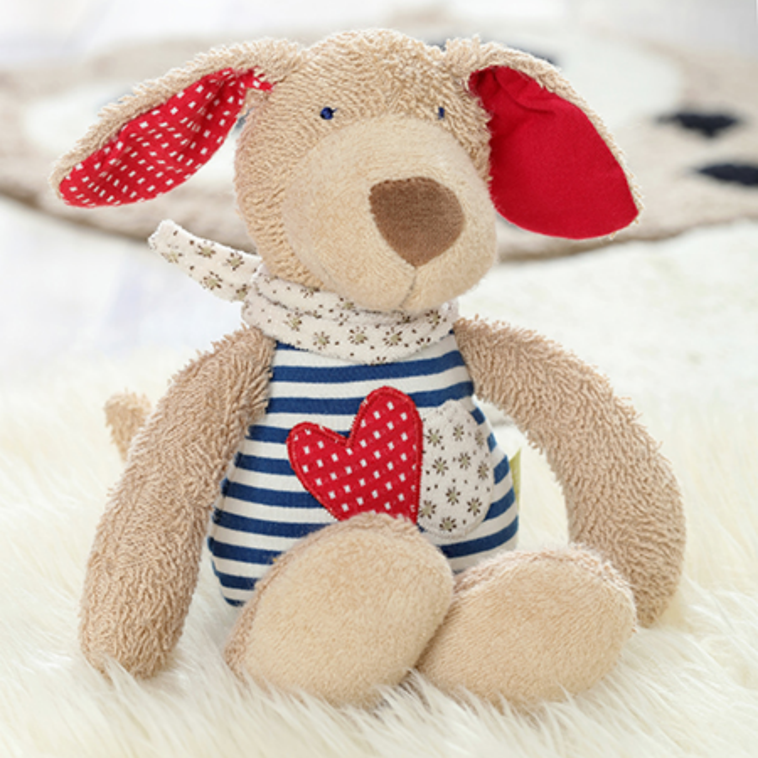 Sigikid Organic Dog Plush Toy | Baby’s First Toy | Lifestyle Front View | BeoVERDE.ie