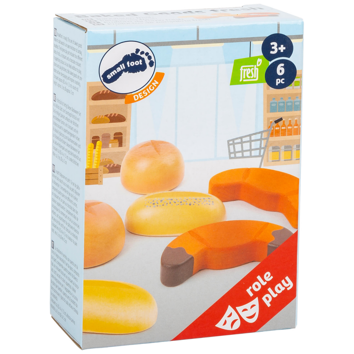 Small Foot Baked Goods & Pastries Set | Hand-Crafted Wooden Pretend Play Toys | Packaging | BeoVERDE.ie