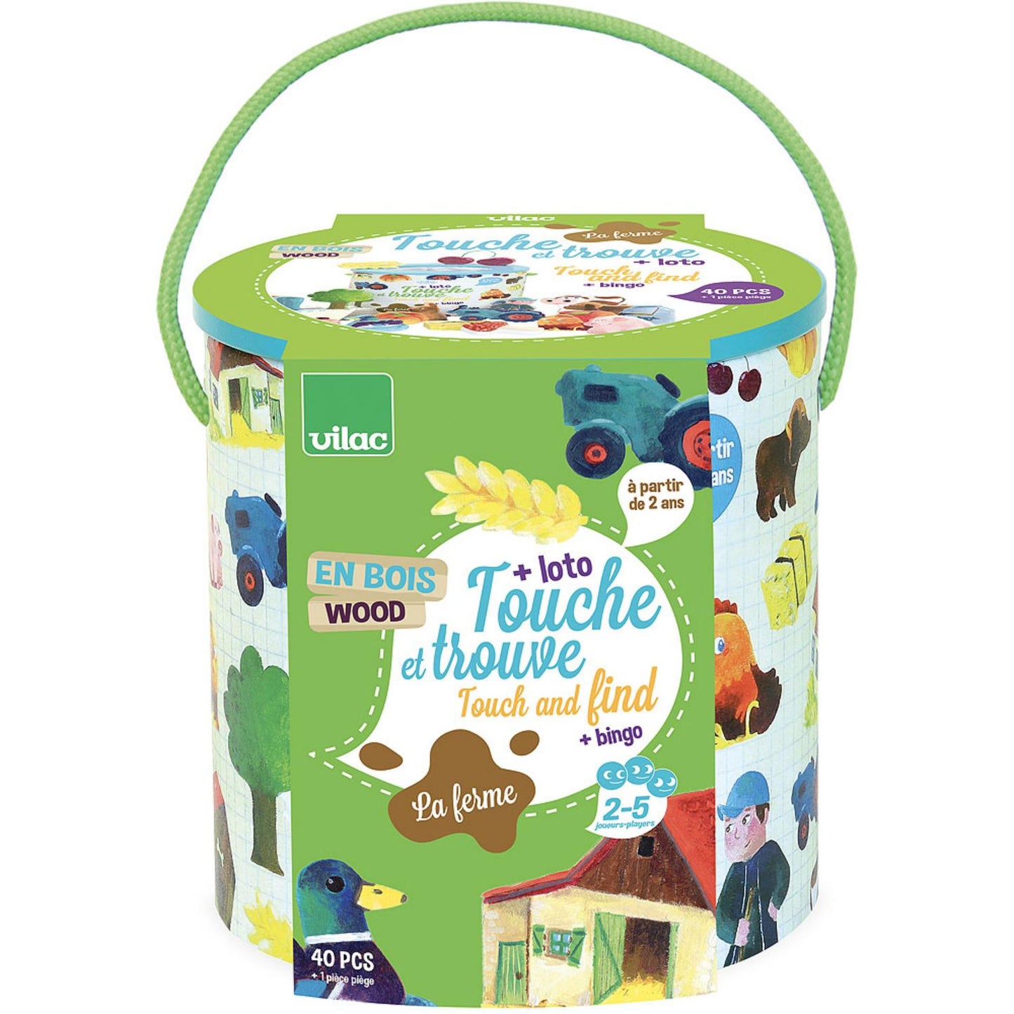 Wooden Game ‘Feel And Find’ Farm | Wooden Toddler Activity Toy