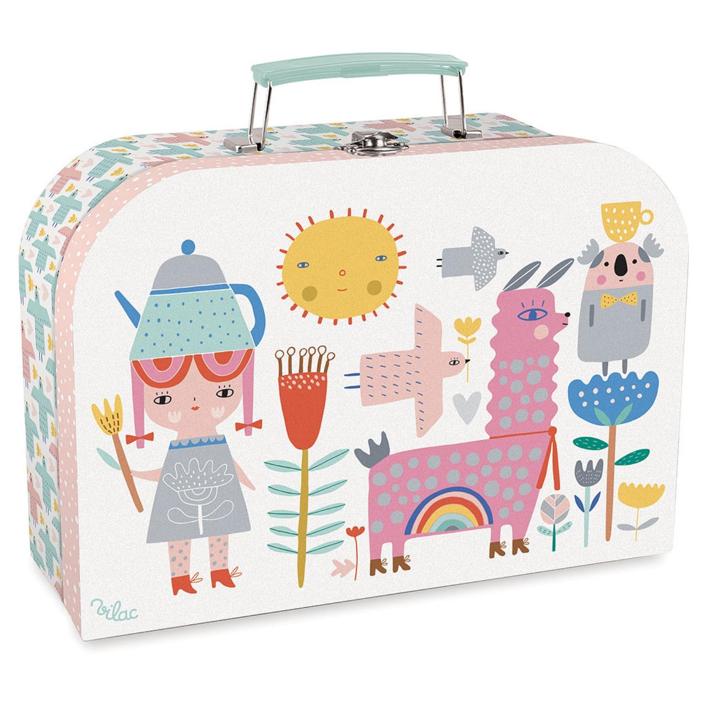 Musical Tea Set with Suitcase | Teapot Plays Melody While Pouring Tea | Pretend Play Toy Tableware