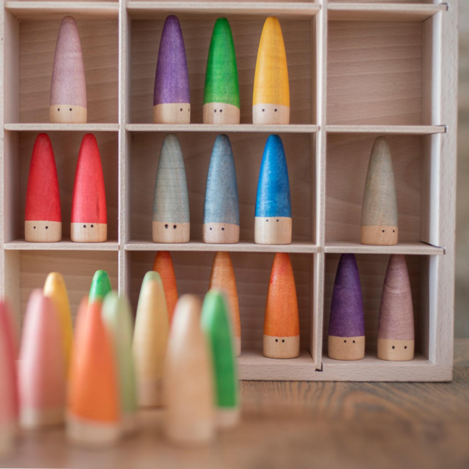 Grapat 18 Sticks | Wooden Toys | Open-Ended Play | Lifestyle: Grapat Sticks On Shelf | BeoVERDE.ie