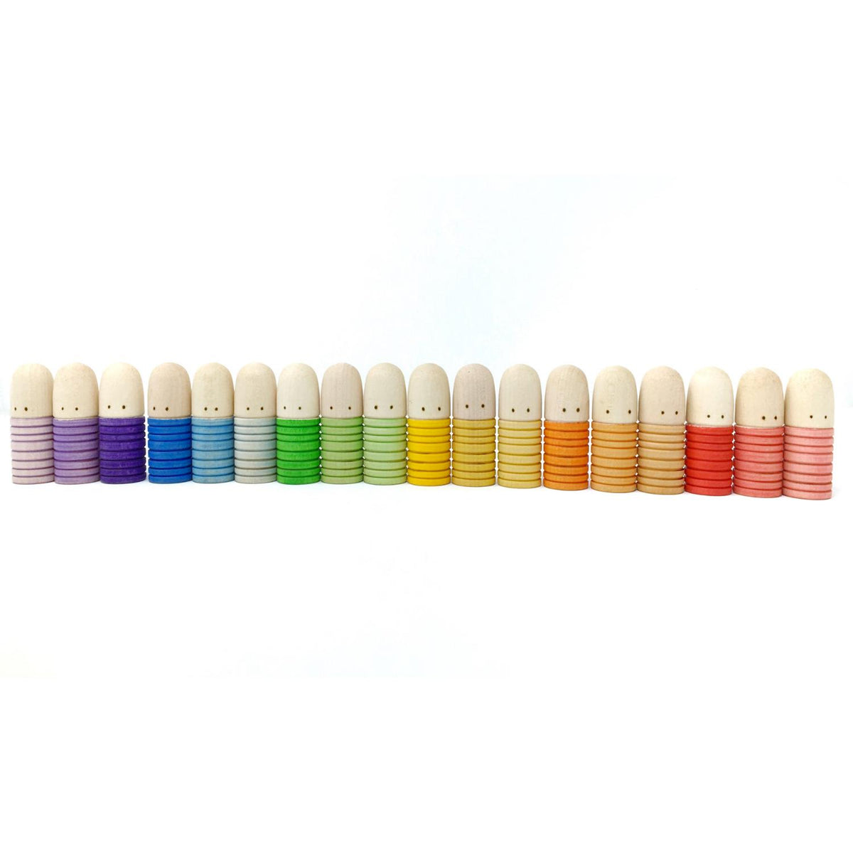 Grapat Brots | Wooden Toys for Kids | Open-Ended Play Set | Grapat Brots Lined-Up | BeoVERDE.ie