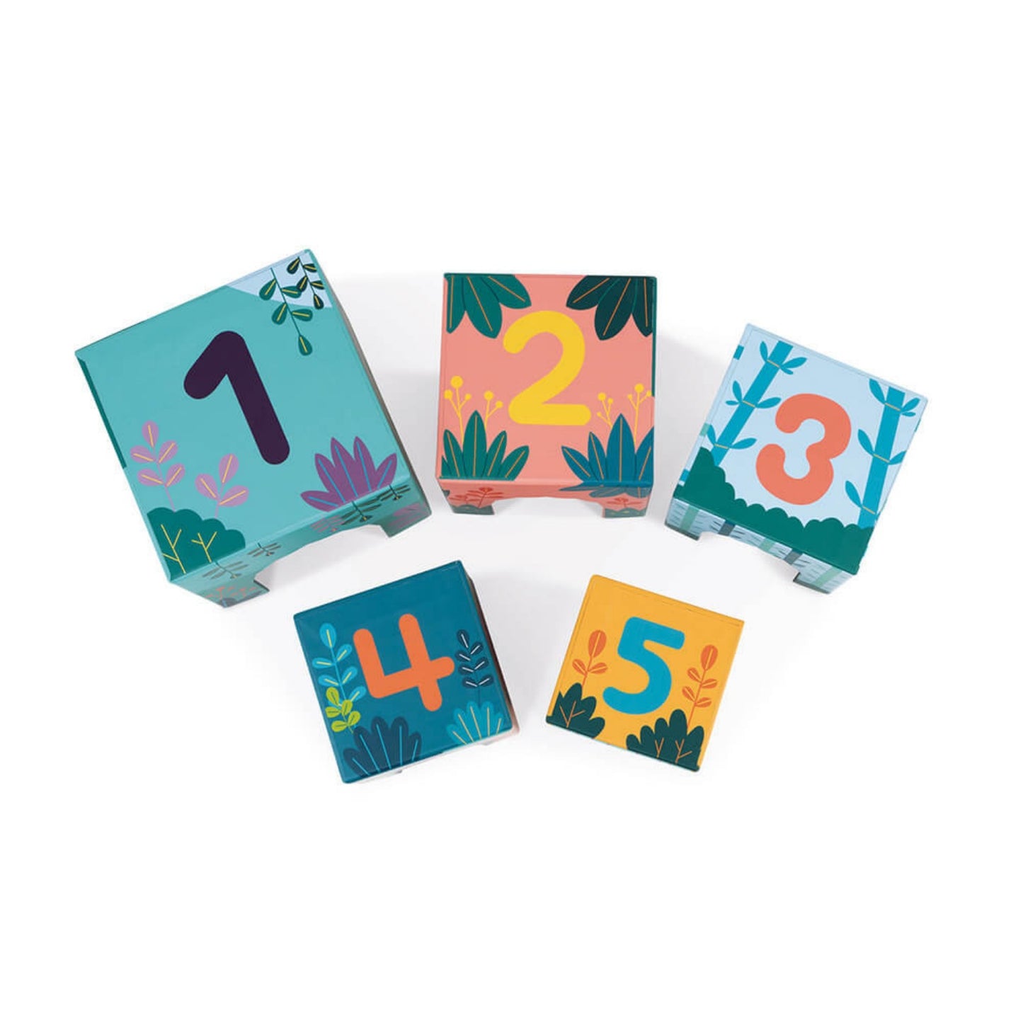 Janod Stacking Cubes With 5 Animals | Toddler Activity Toy | BeoVERDE Ireland