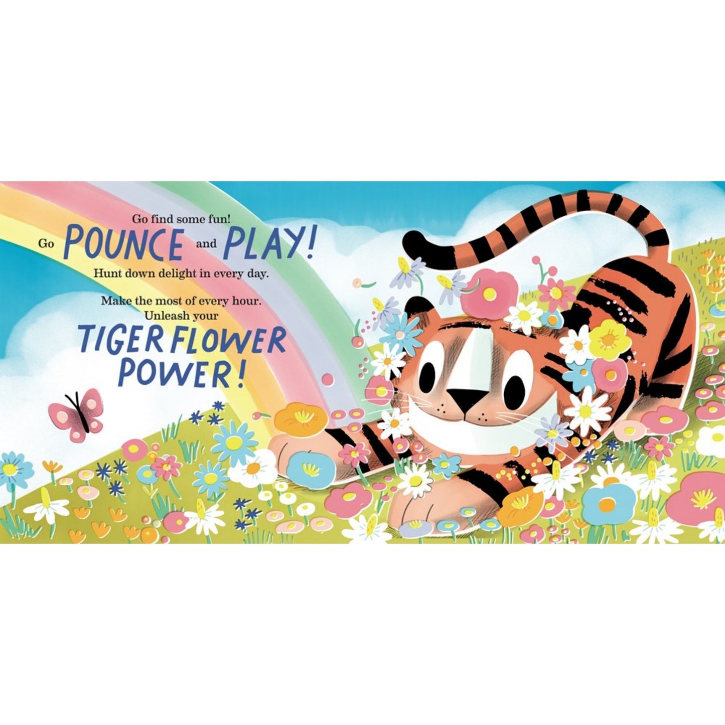 Go Get 'Em, Tiger! | Children's Picture Books on Self-Esteem | Abrams Appleseed | Sample Page ‘Rainbow’ | BeoVERDE.ie