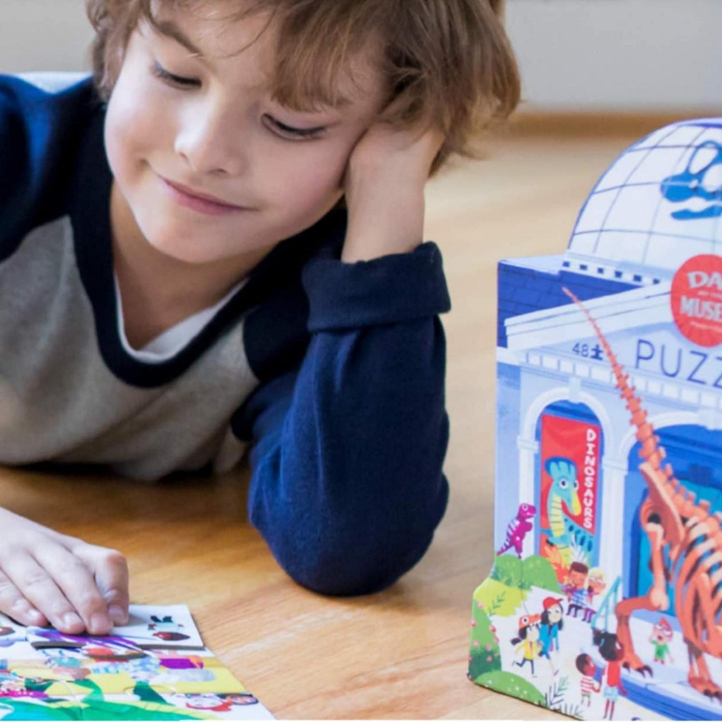 Day at the Dinosaurs Museum Puzzle | Floor Jigsaw Puzzle For Kids