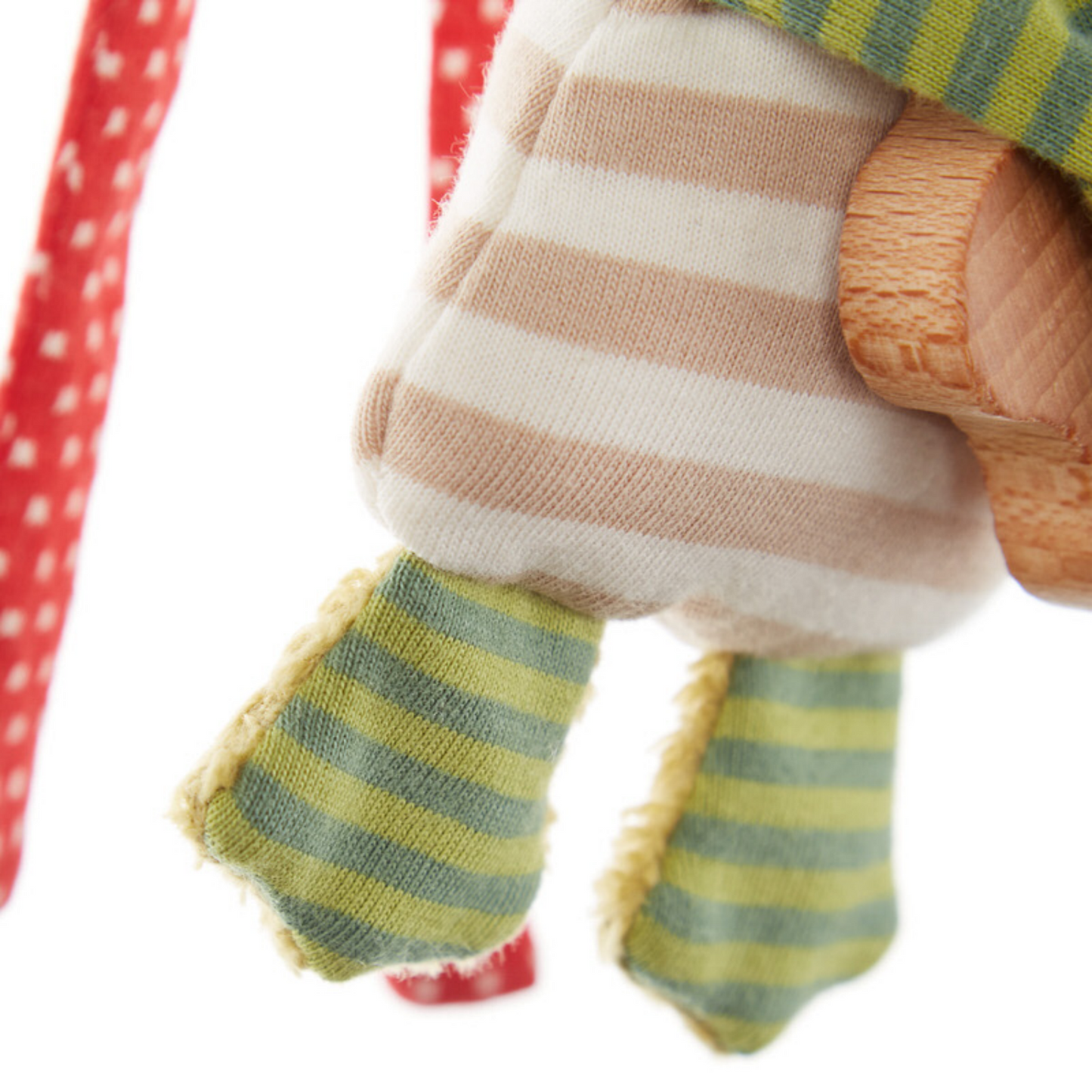 Sigikid Organic Frog Rattle and Teether | Closeup Feet | BeoVERDE.ie