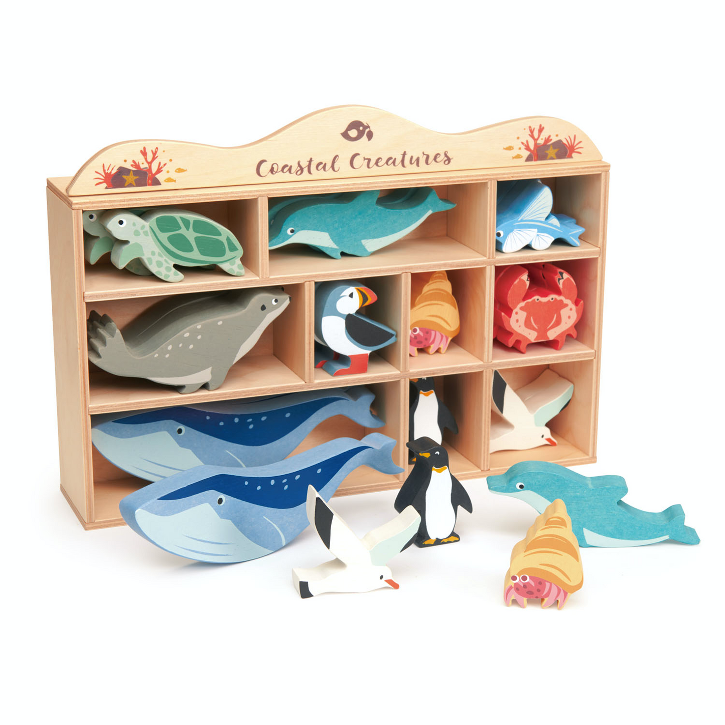 Tender Leaf Coastal Animals | Hand-Crafted Wooden Animal | Costal Animal Display | BeoVERDE.ie