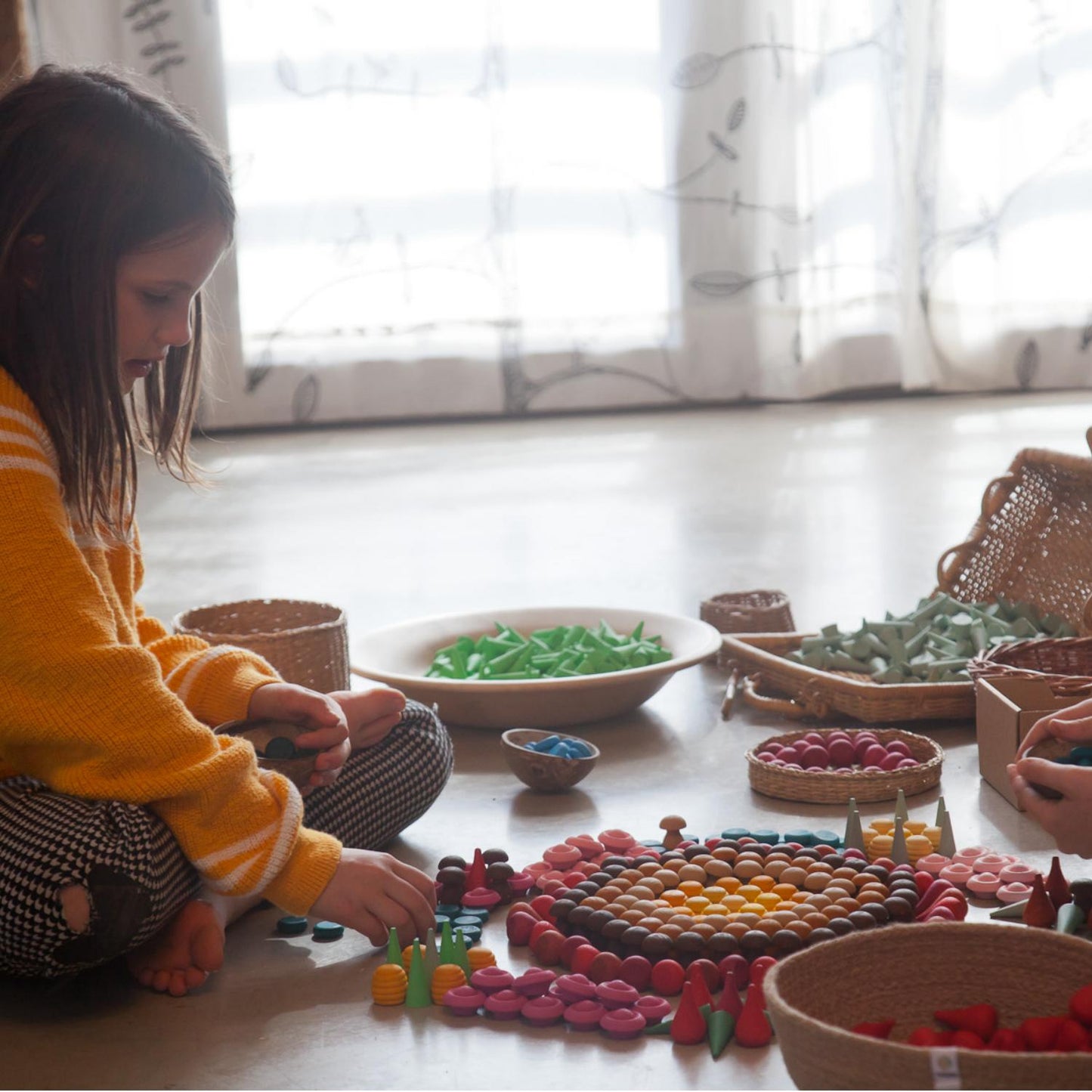 Mandala Flowers | 36 Pieces | Wooden Toys for Kids | Open-Ended Play