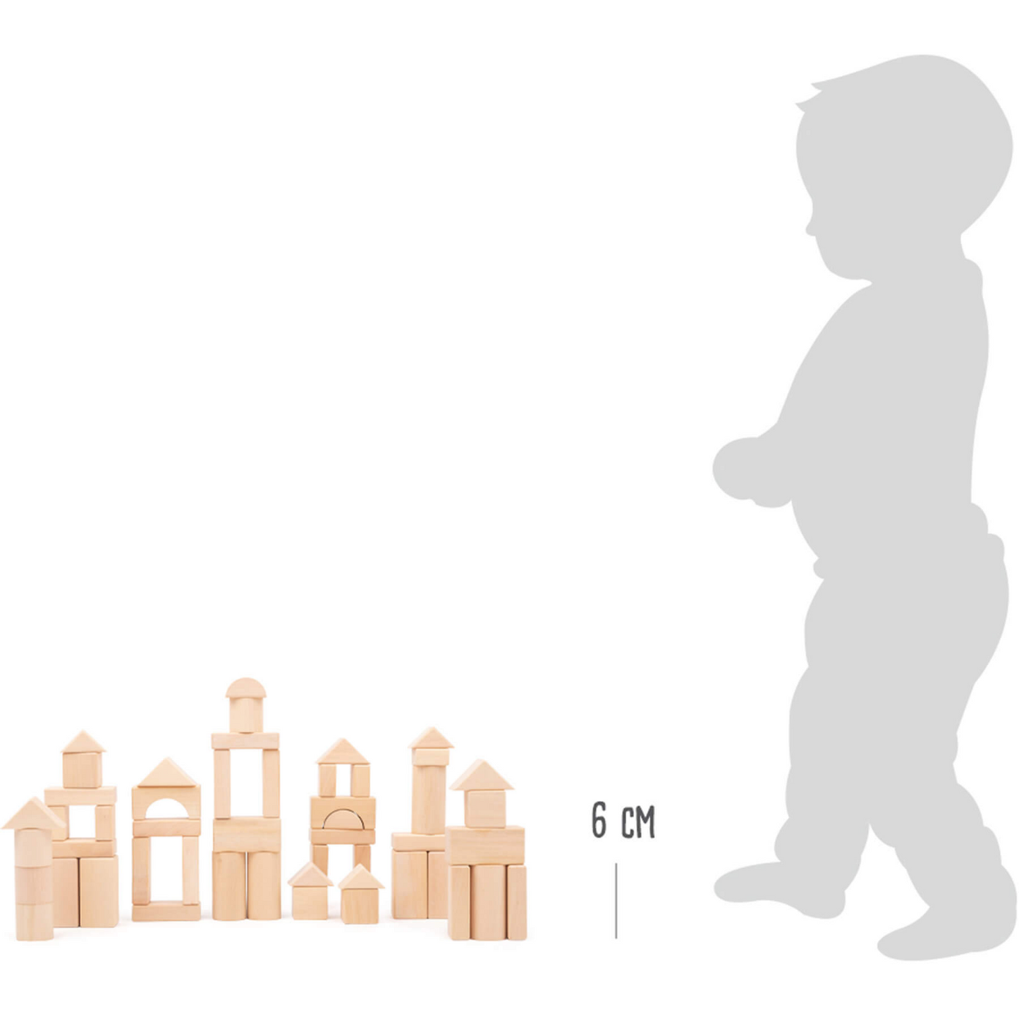 Natural Wooden Building Blocks In A Bag | Size, Dimensions & Scale | BeoVERDE.ie