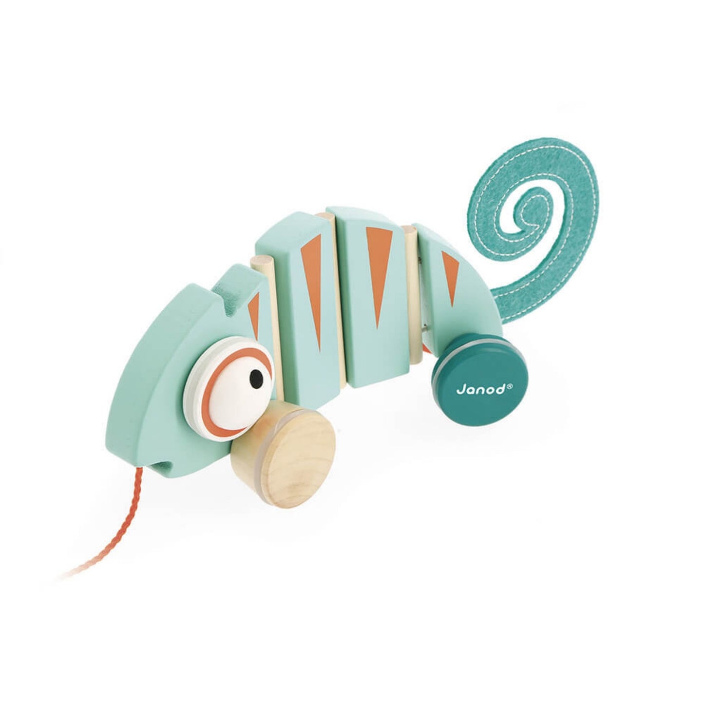 Janod Pull-Along Chameleon | Toddler Activity Toys | BeoVERDE Ireland