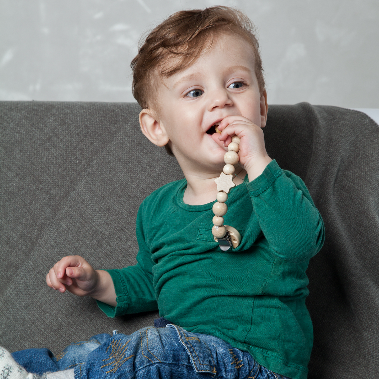 Grunspecht Natural Wooden Dummy Clip | Lifestyle Organic Dummy Variation | BeoVERDE.ie