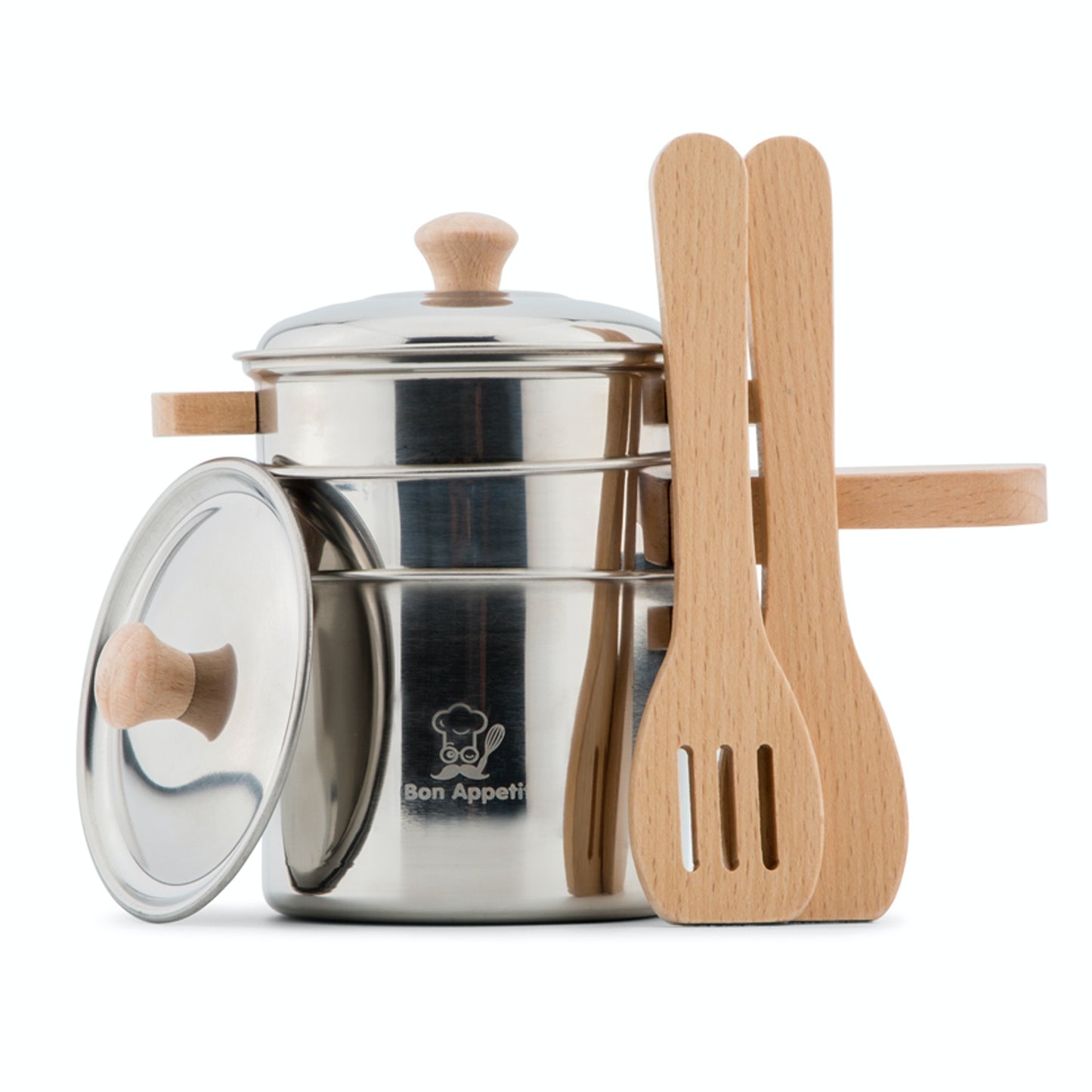 New Classic Pan Set Play Set | Pretend Play Kitchen Toys | Front View Tidy | BeoVERDE.ie