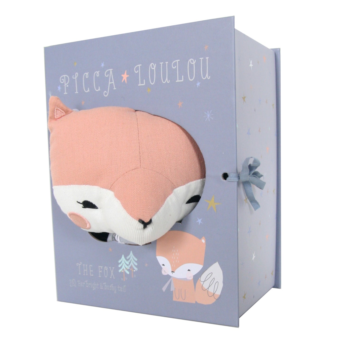 Picca LouLou Peachy Pink Fox | Imaginative Play Toy | Hand-Crafted Soft Toy Made From Cotton | Fox in Box | BeoVERDE.ie