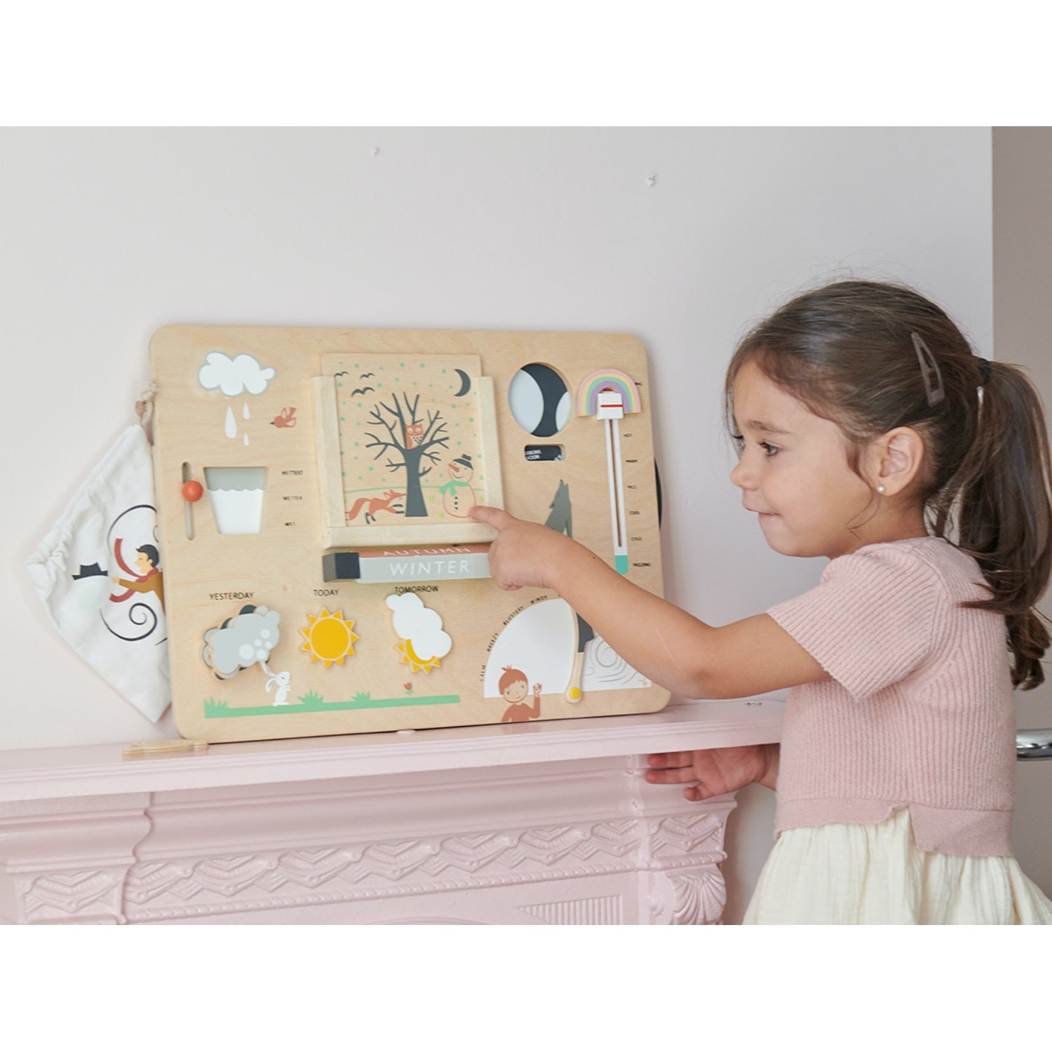 Weather Watch | Hand-Crafted Wooden Educational Toy | Girl Playing | Tender Leaf Toys| BeoVERDE.ie