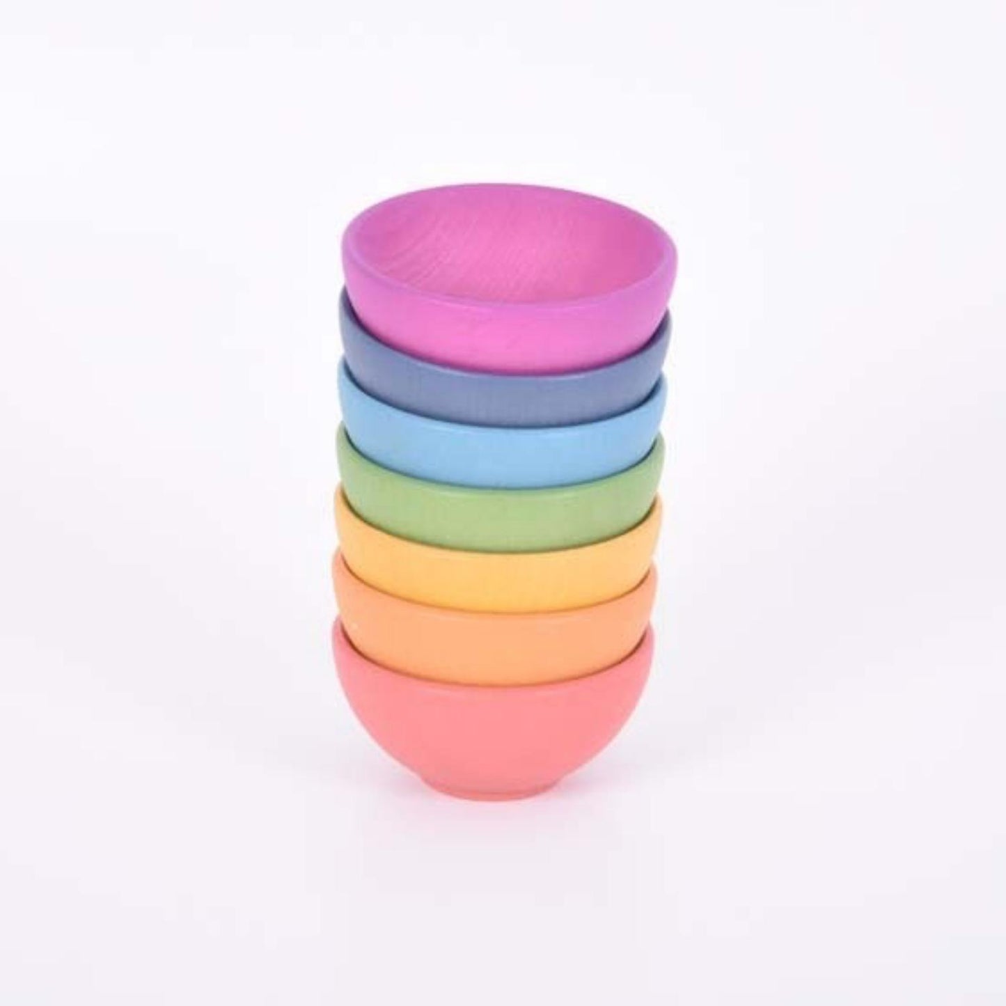 Rainbow Wooden Bowls | Wooden Loose Parts | Open-Ended Toys